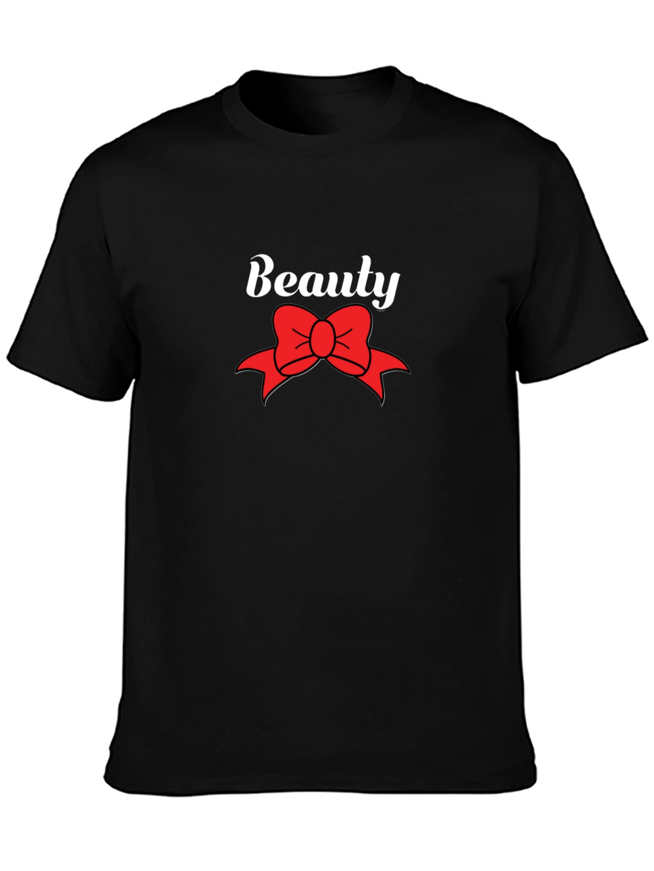 Beauty Bow Graphic Black T-Shirt