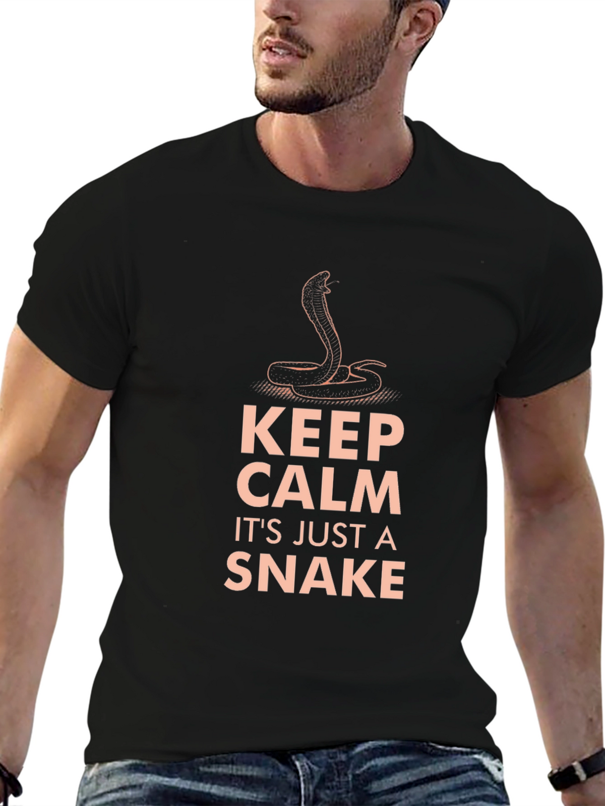 Keep Calm Snake T-Shirt - Cobra Design