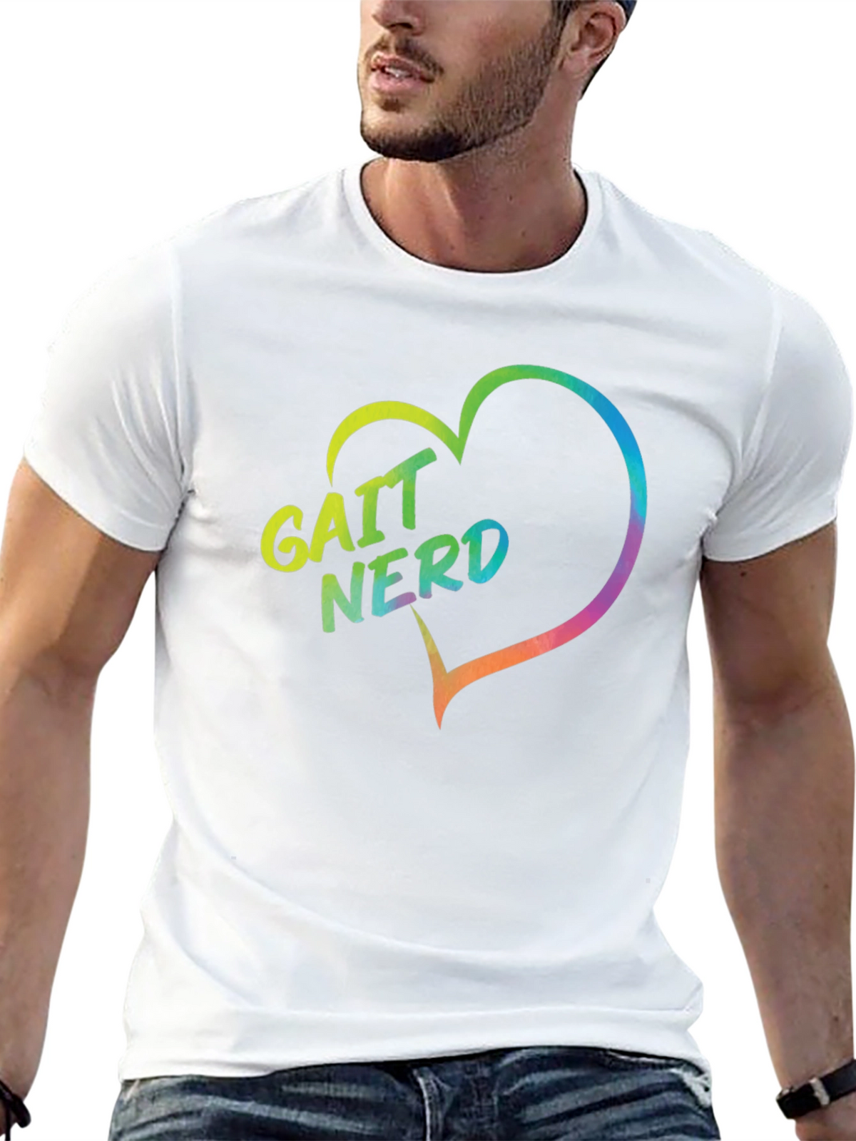 Gait Nerd Heart Graphic Tee - Black T-Shirt