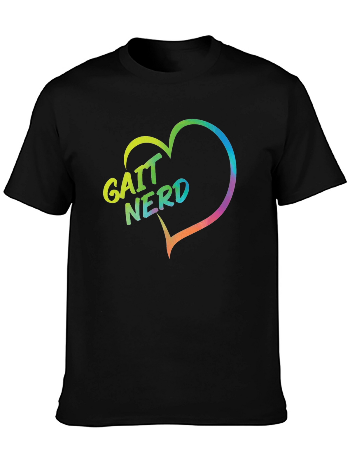 Gait Nerd Heart Graphic Tee - Black T-Shirt