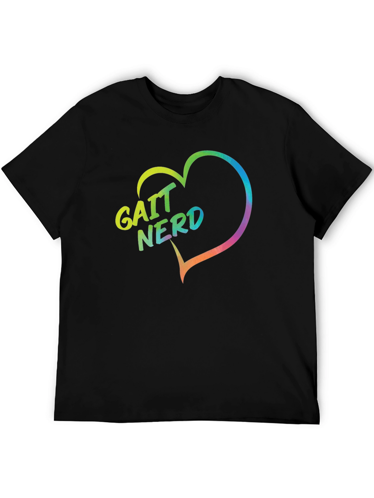 Gait Nerd Heart Graphic Tee - Black T-Shirt