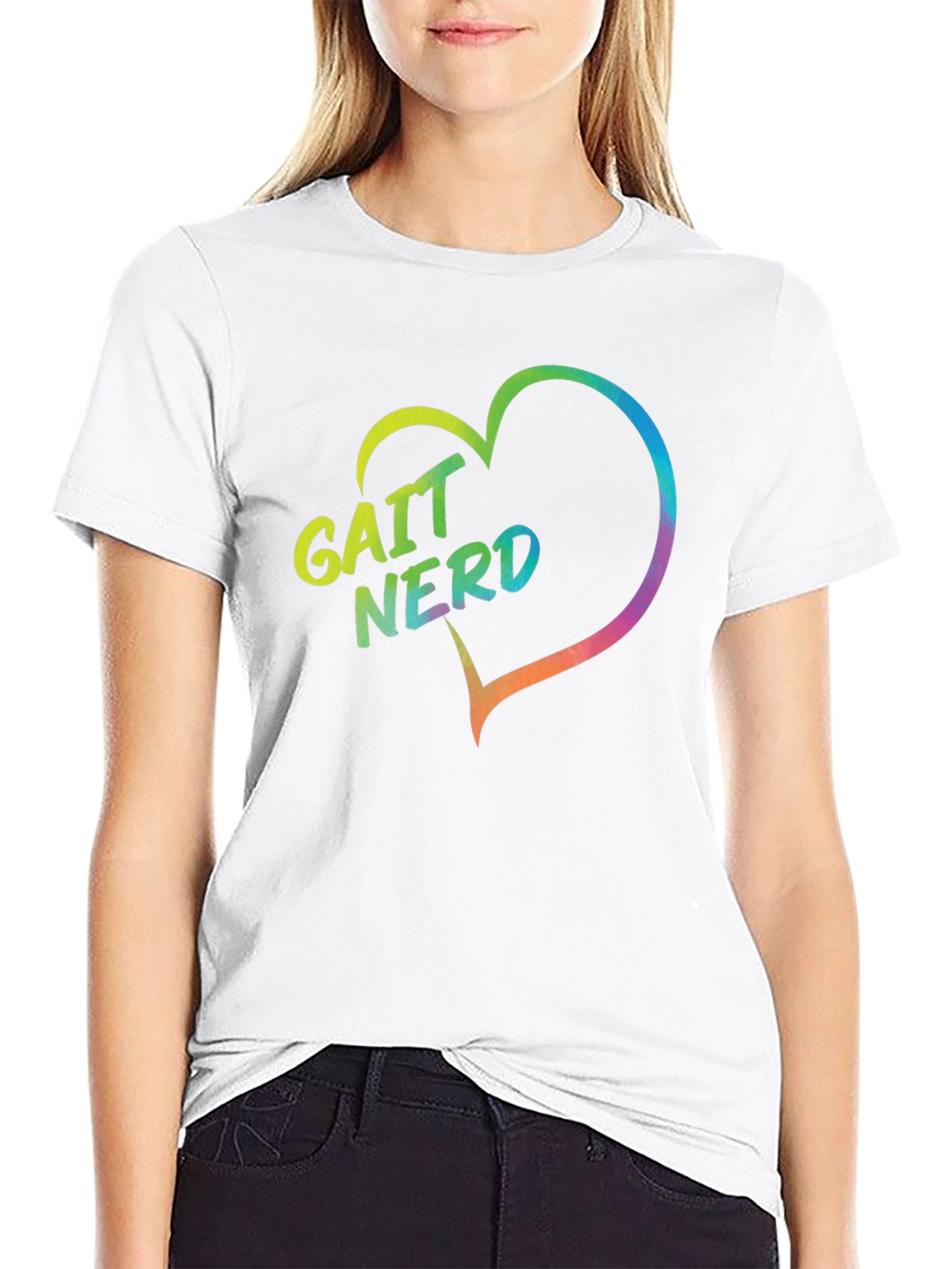 Gait Nerd Heart Graphic Tee - Black T-Shirt