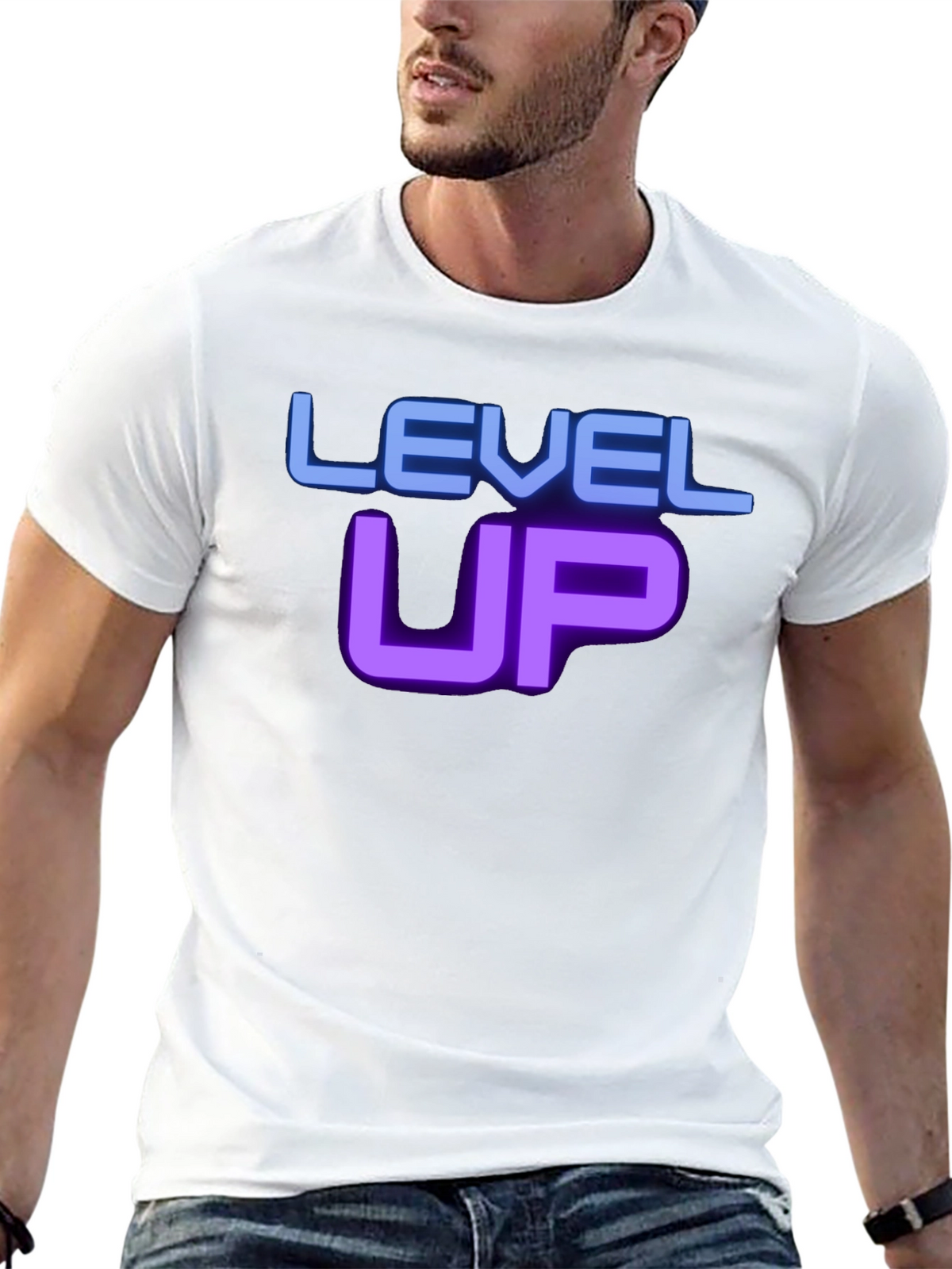 Level Up Graphic T-Shirt - Gamer Style Tee