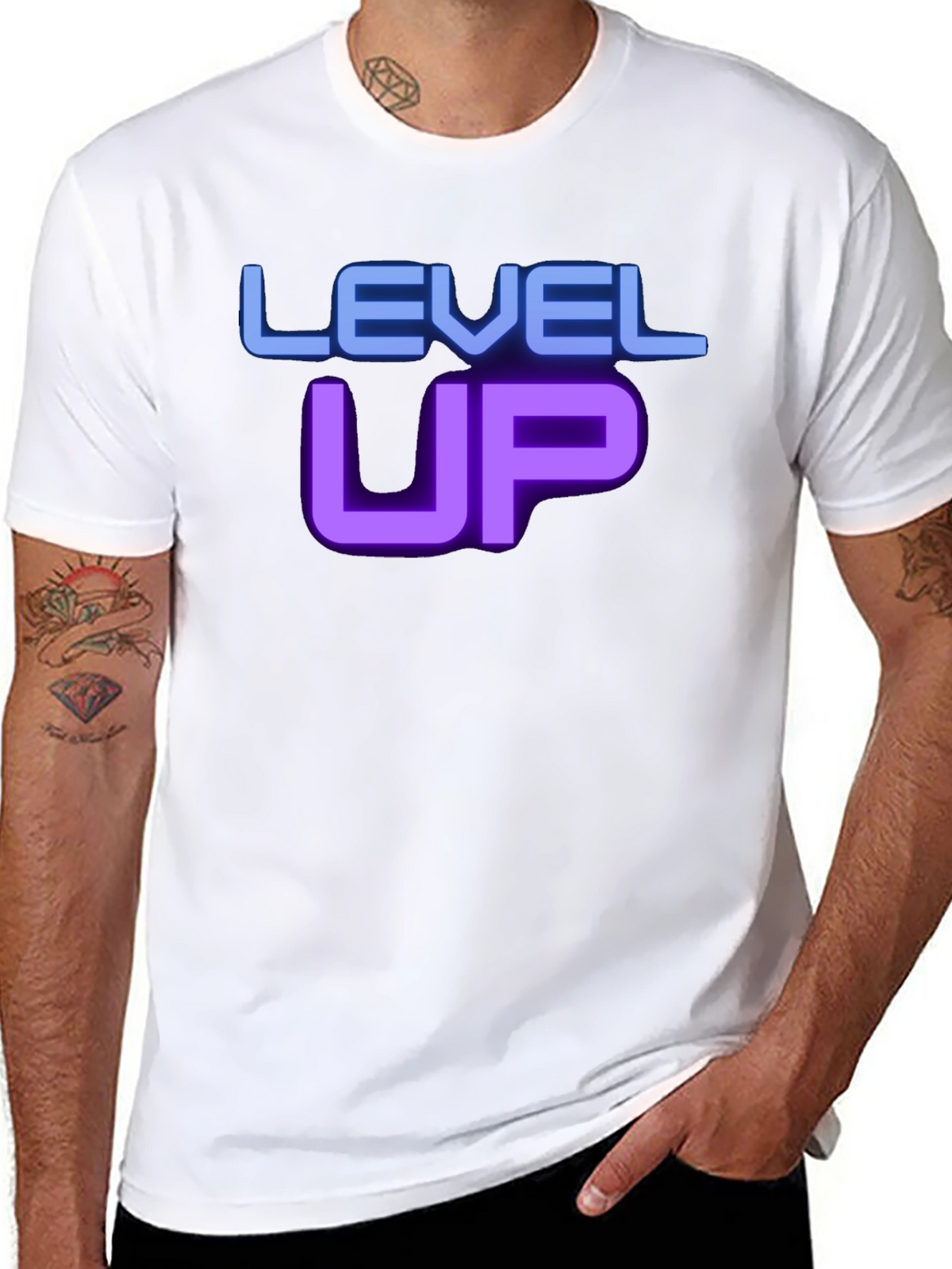 Level Up Graphic T-Shirt - Gamer Style Tee