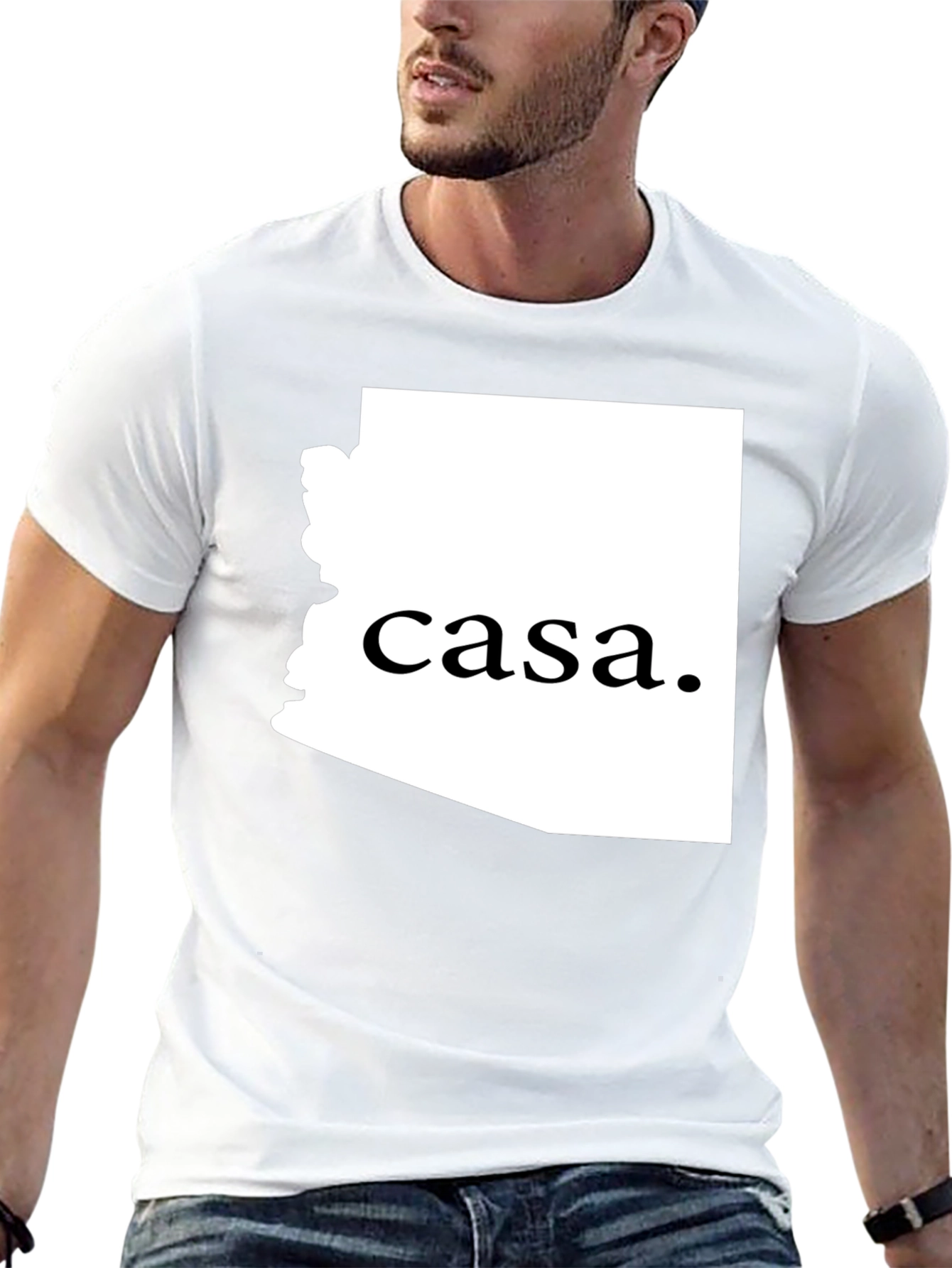 Casa Arizona Graphic Tee - Black Cotton Casual Wear