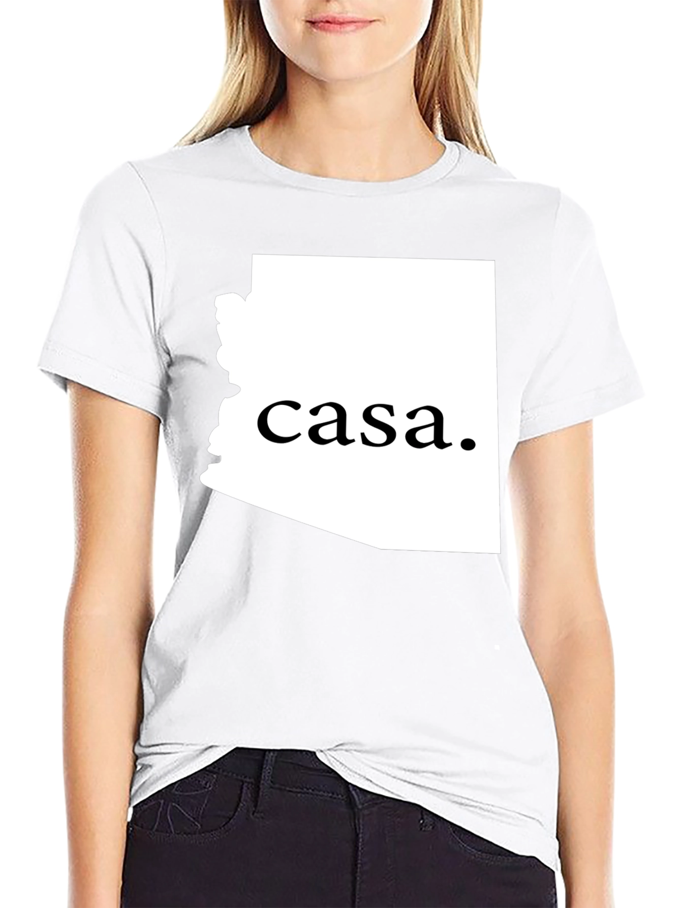 Casa Arizona Graphic Tee - Black Cotton Casual Wear