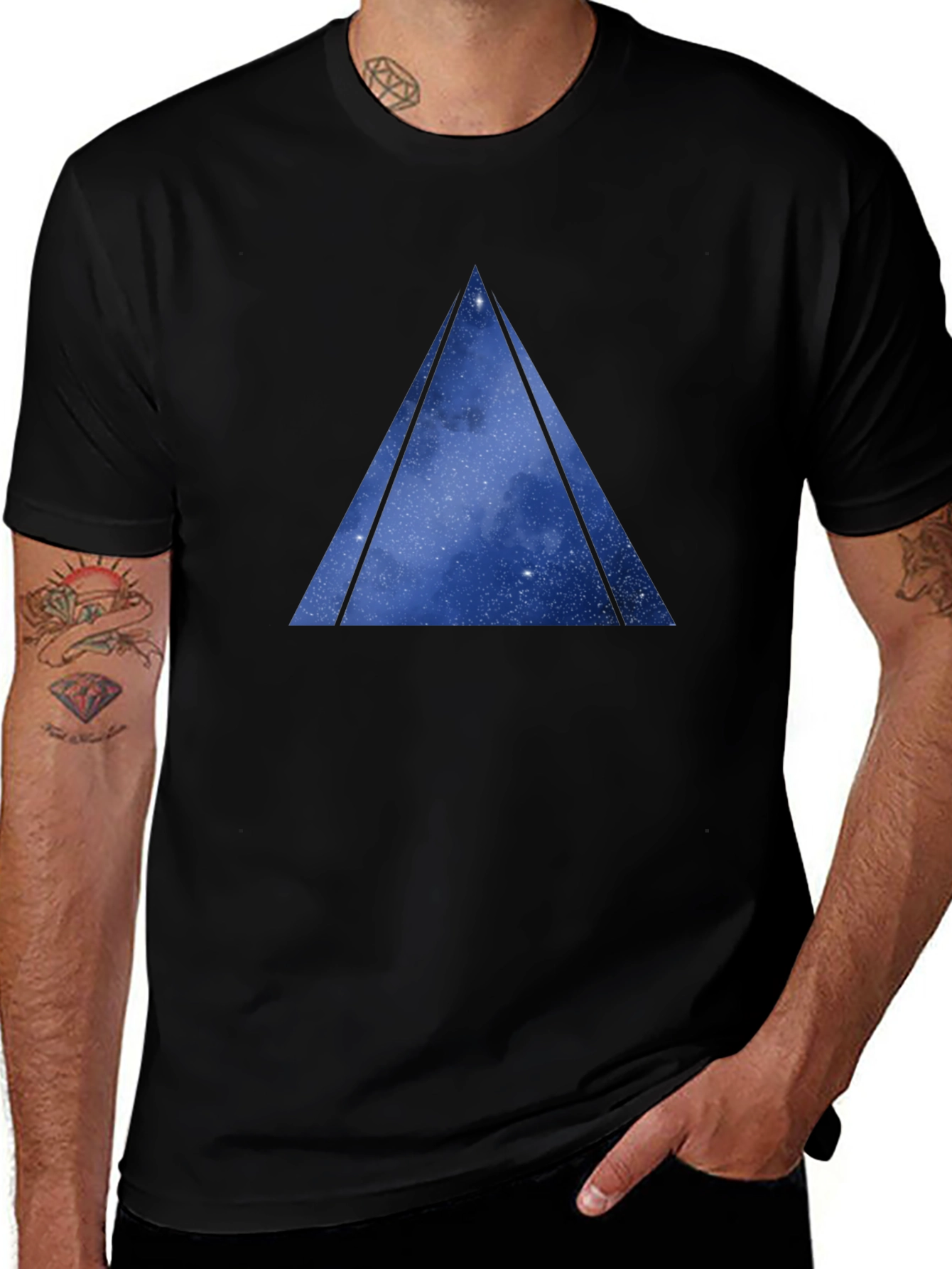 Cosmic Triangle Graphic T-Shirt