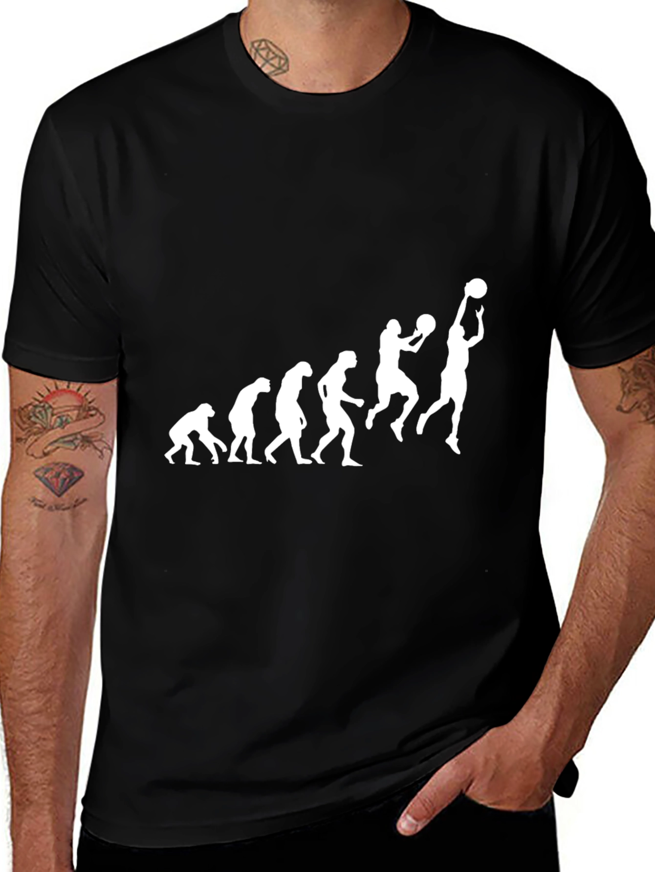 Evolution of Basketball T-Shirt - Black