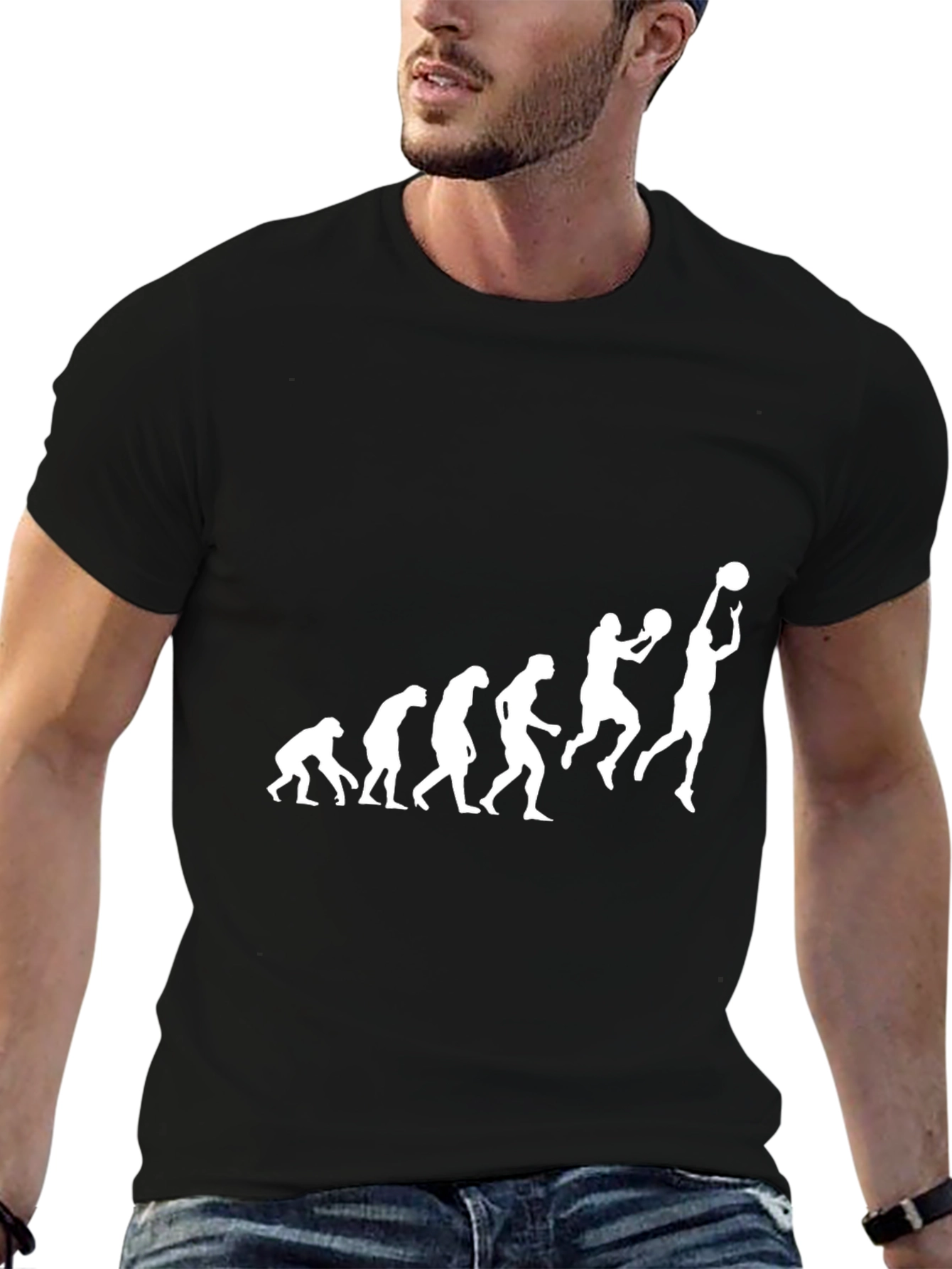 Evolution of Basketball T-Shirt - Black