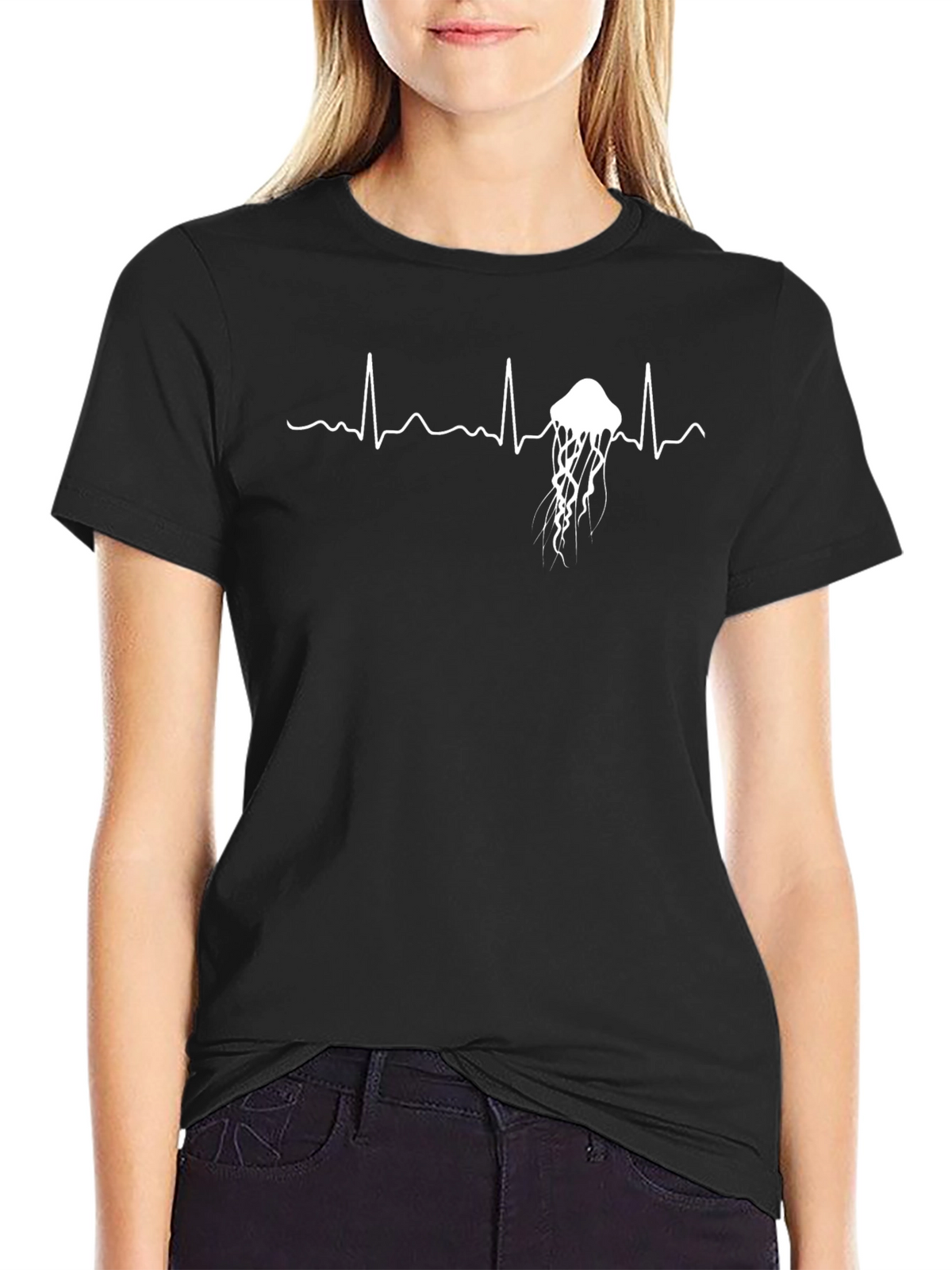 Jellyfish Heartbeat Graphic Tee - Stylish Unisex Fit