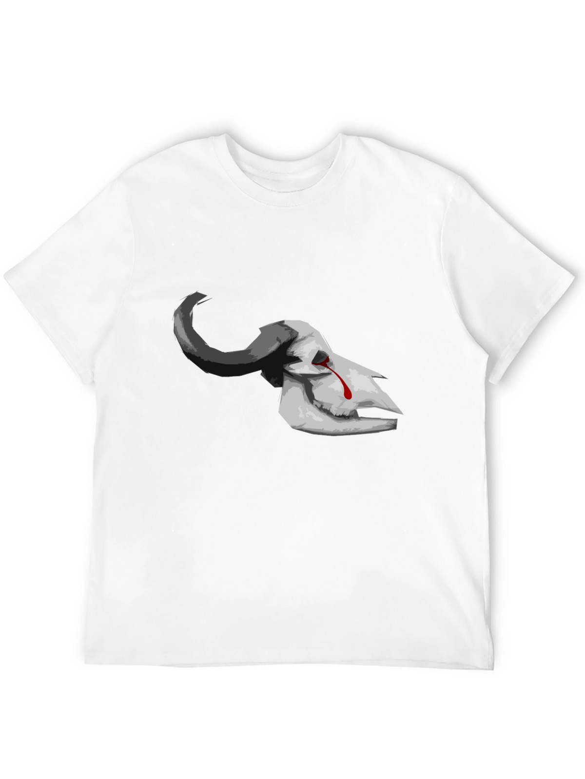 Bleeding Skull Graphic Tee - Dark Aesthetic