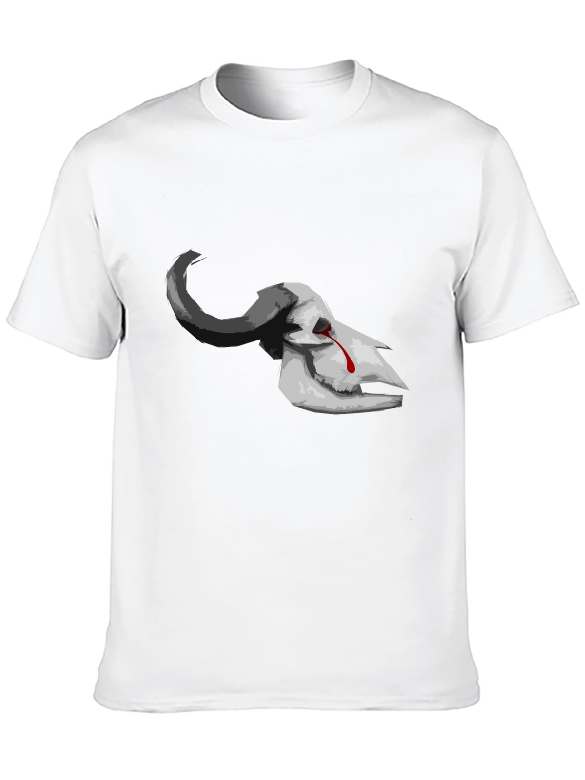 Bleeding Skull Graphic Tee - Dark Aesthetic