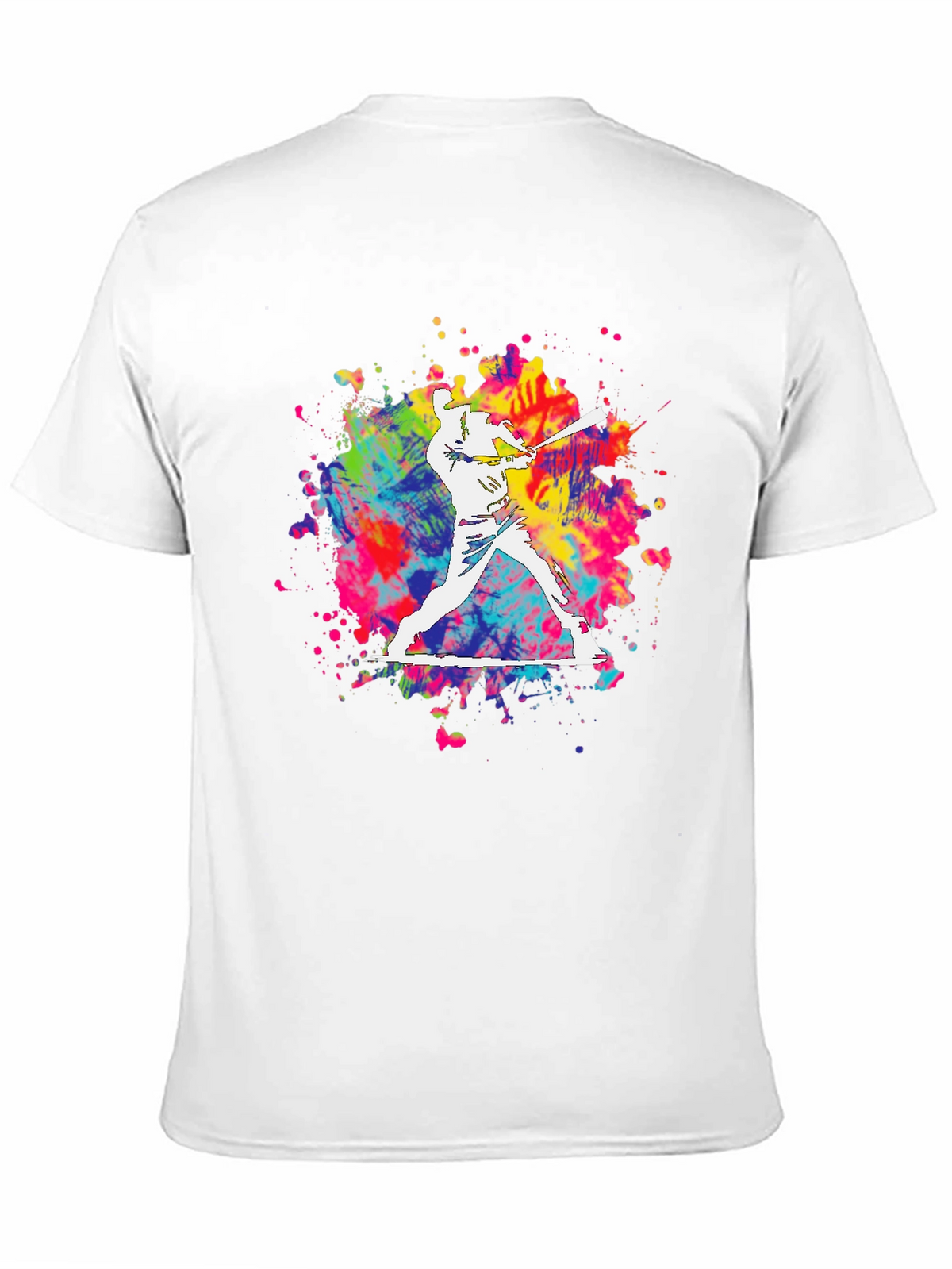 Baseball Splatter Graphic Tee - Bold Black T-Shirt