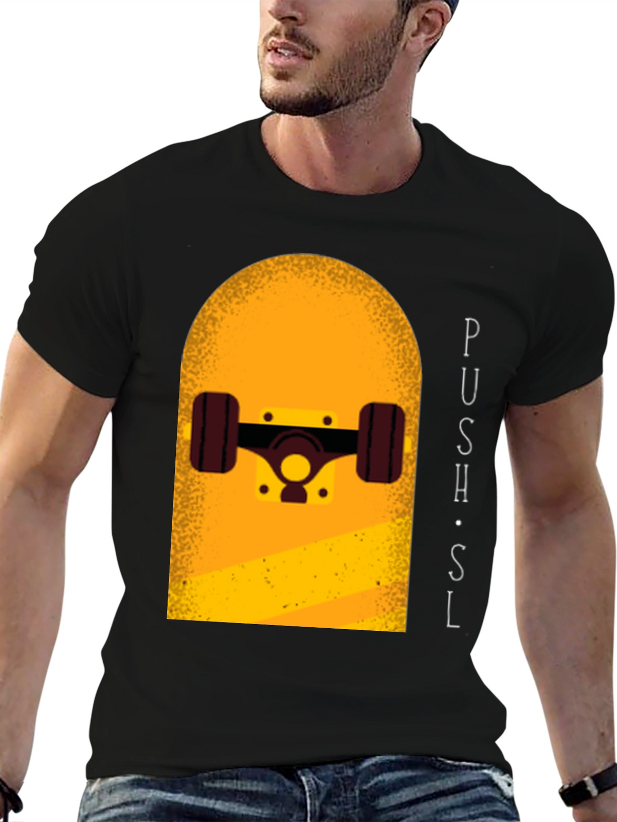 Skateboard Graphic Tee - Push SL Style