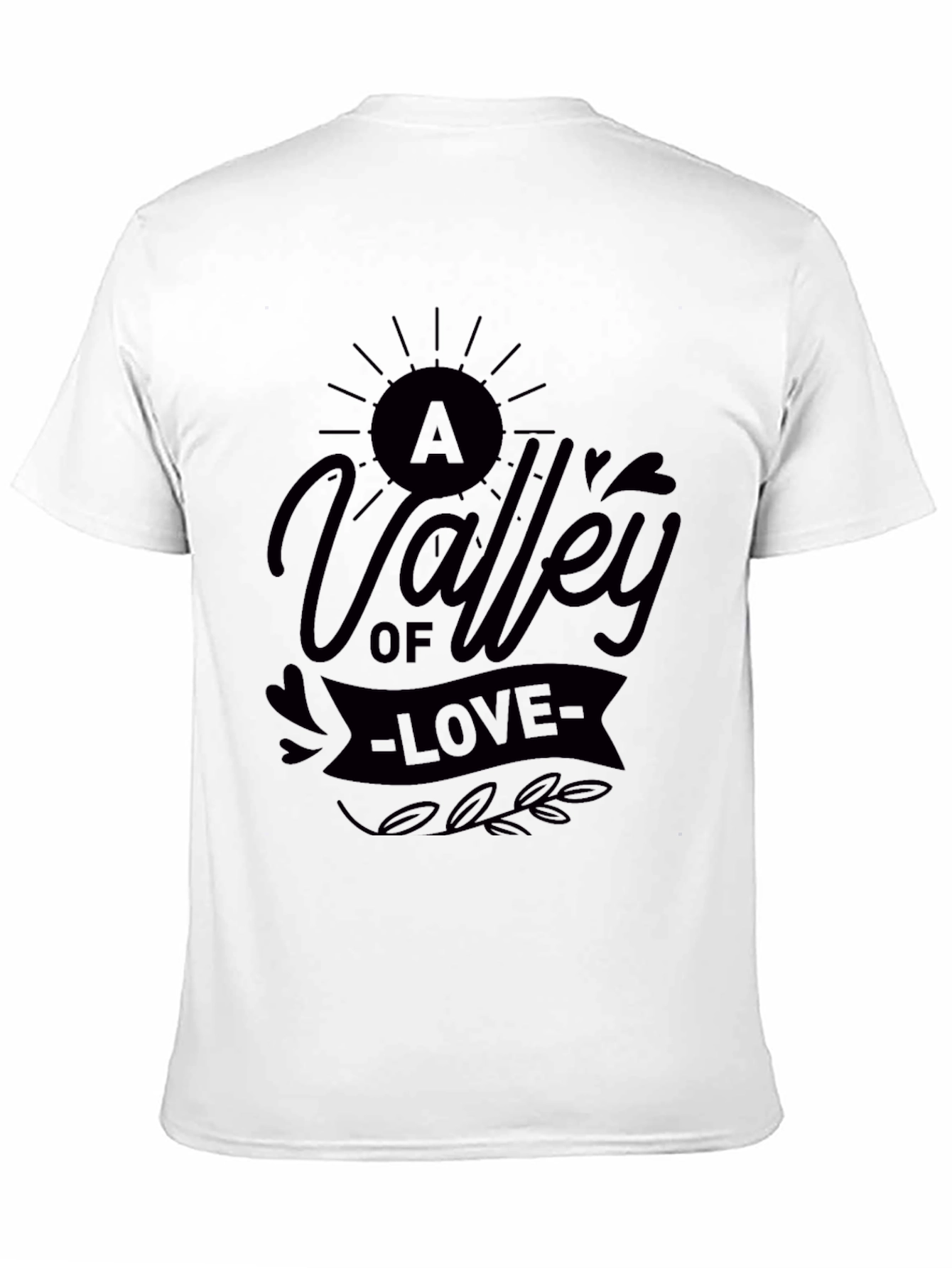 A Valley of Love Graphic Black T-Shirt
