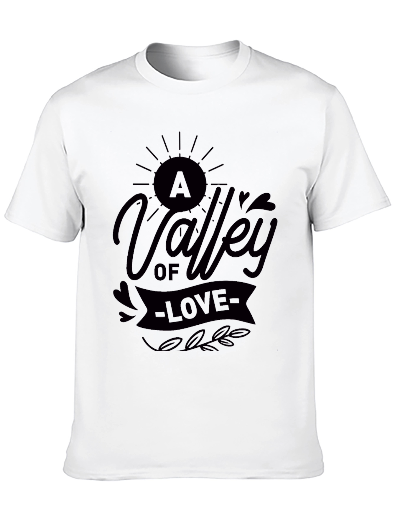 A Valley of Love Graphic Black T-Shirt