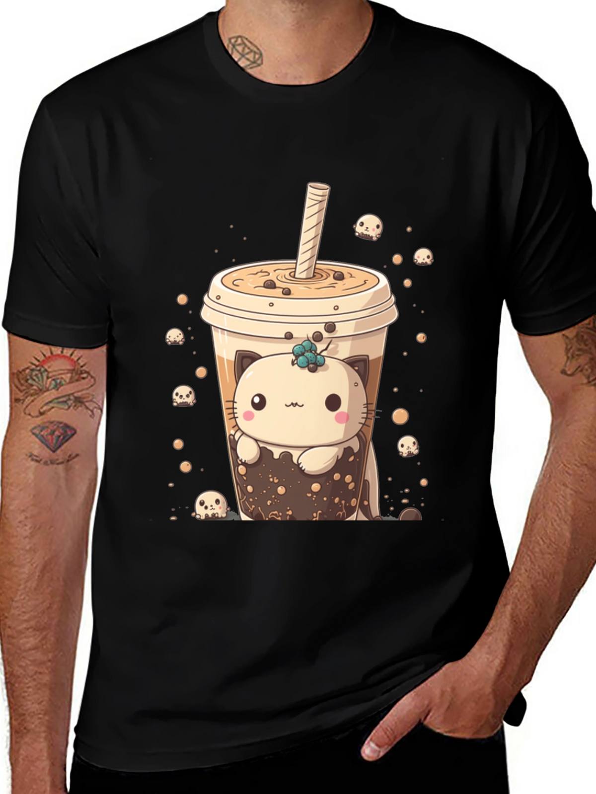 Kawaii Boba Cat T-Shirt