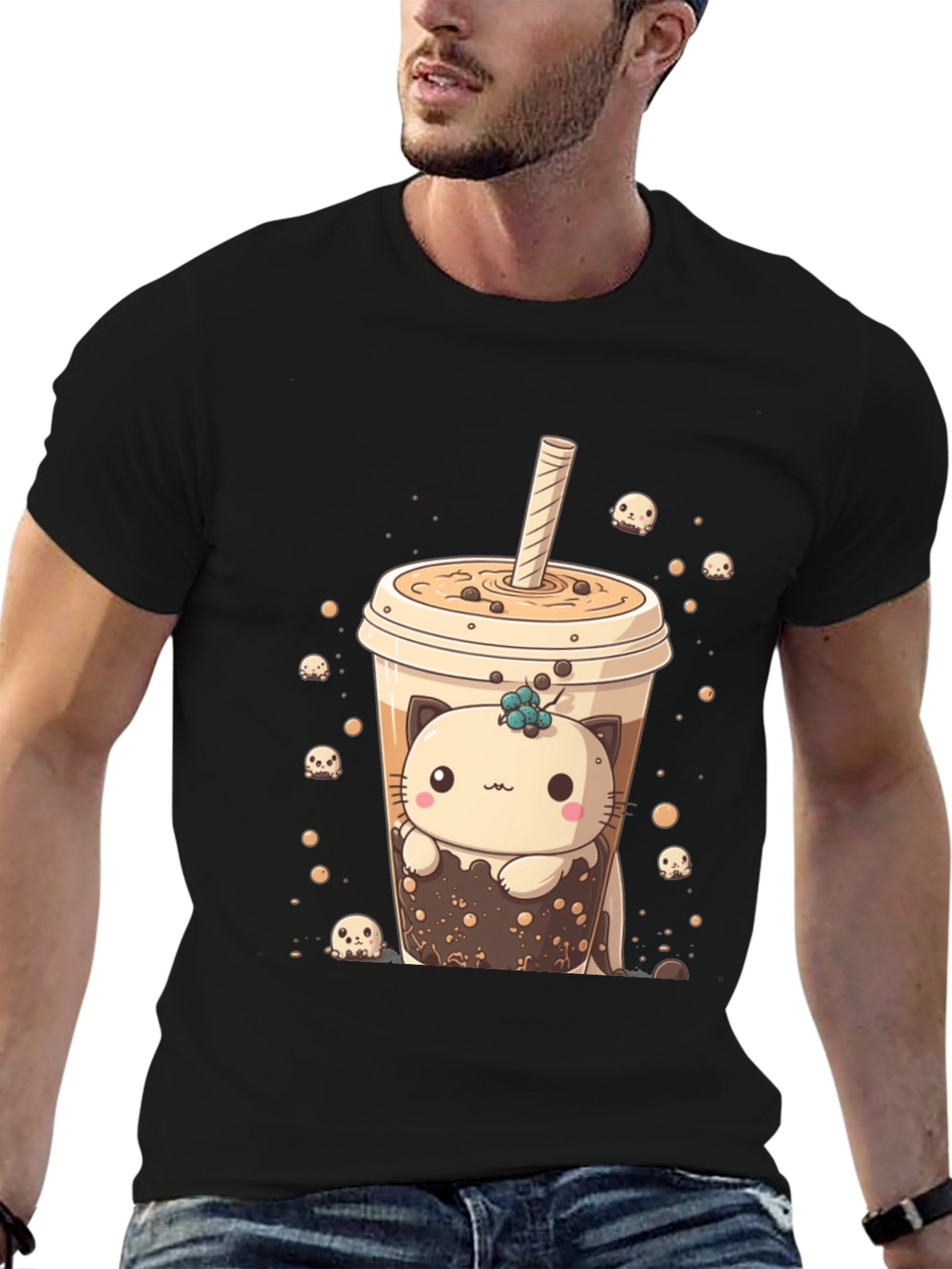 Kawaii Boba Cat T-Shirt