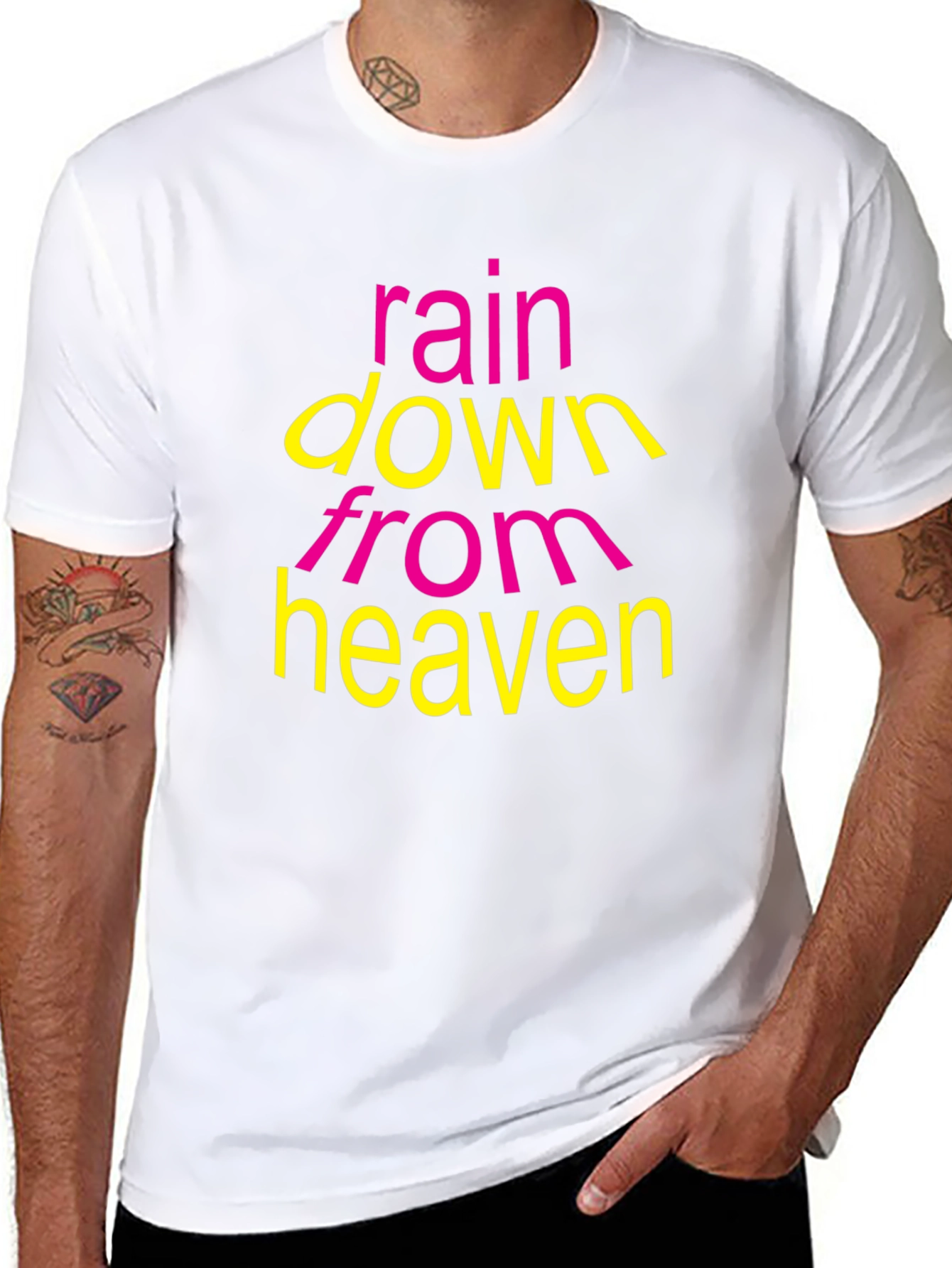 Rain Down From Heaven Graphic T-Shirt - Black