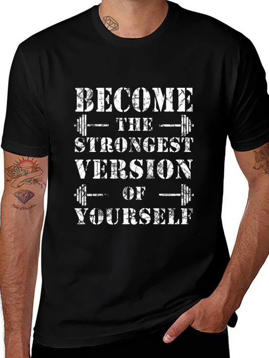 Strongest Version T-Shirt - Black Fitness Tee