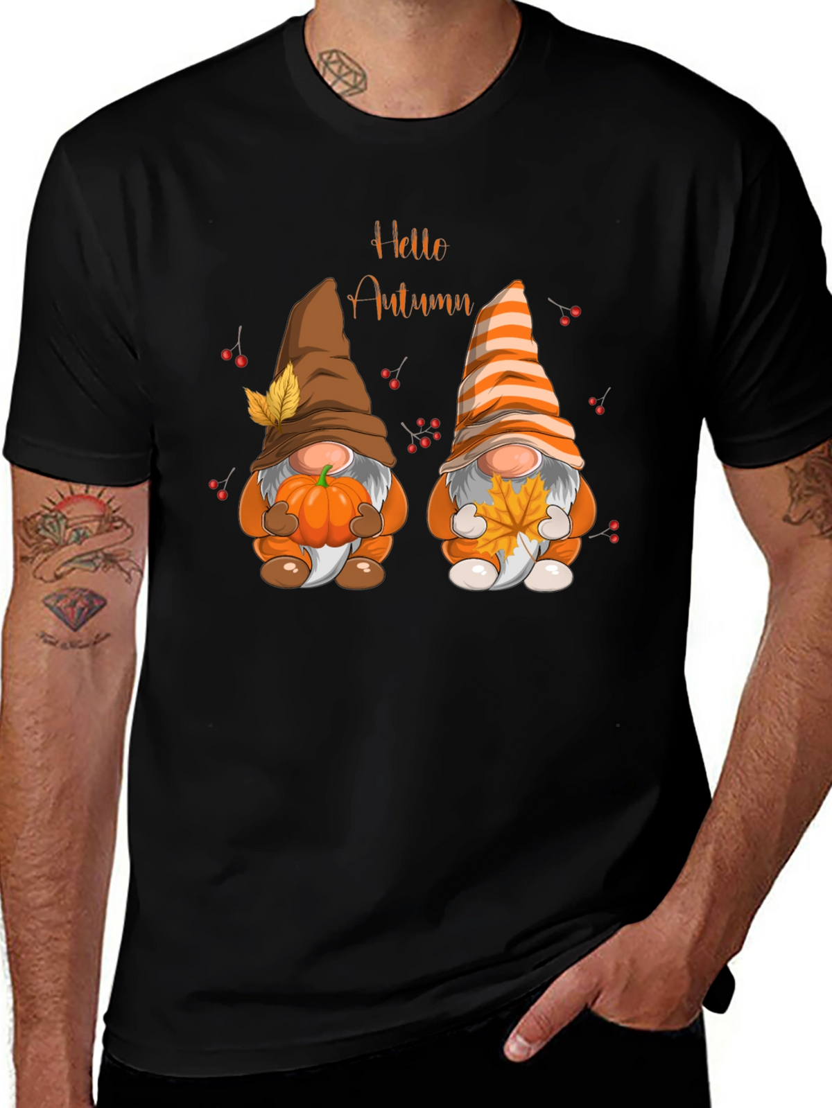 Hello Autumn Gnomes Graphic Tee