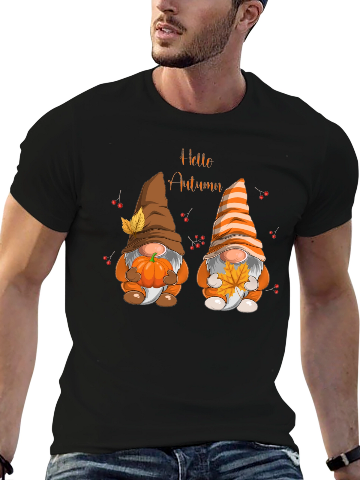 Hello Autumn Gnomes Graphic Tee
