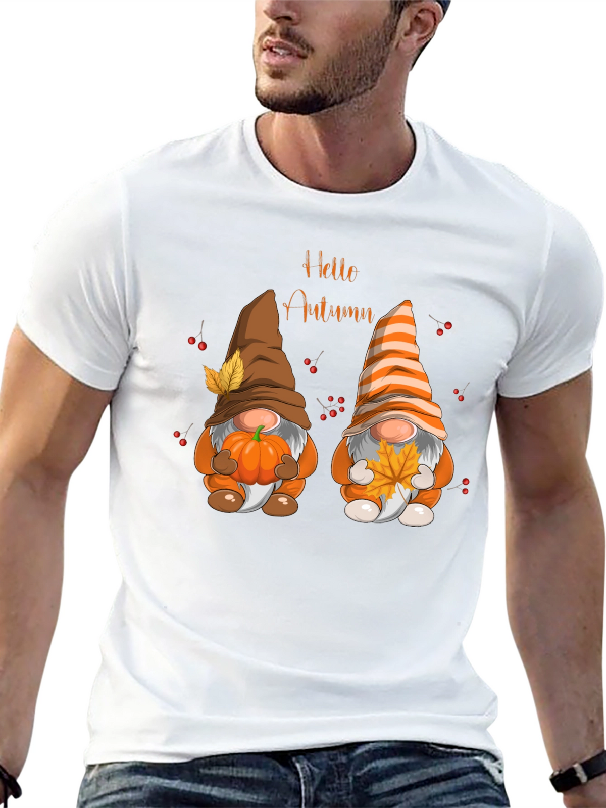 Hello Autumn Gnomes Graphic Tee