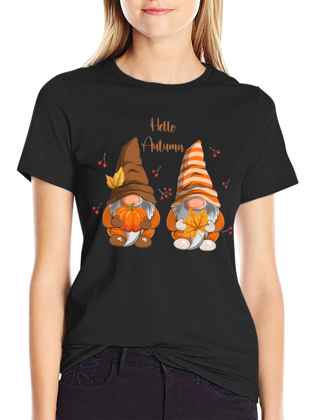 Hello Autumn Gnomes Graphic Tee