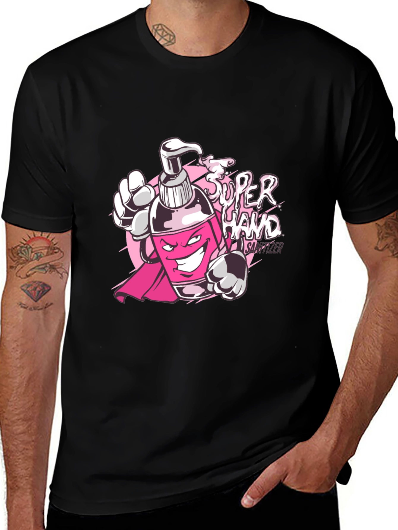Super Hand Sanitizer Graphic T-Shirt