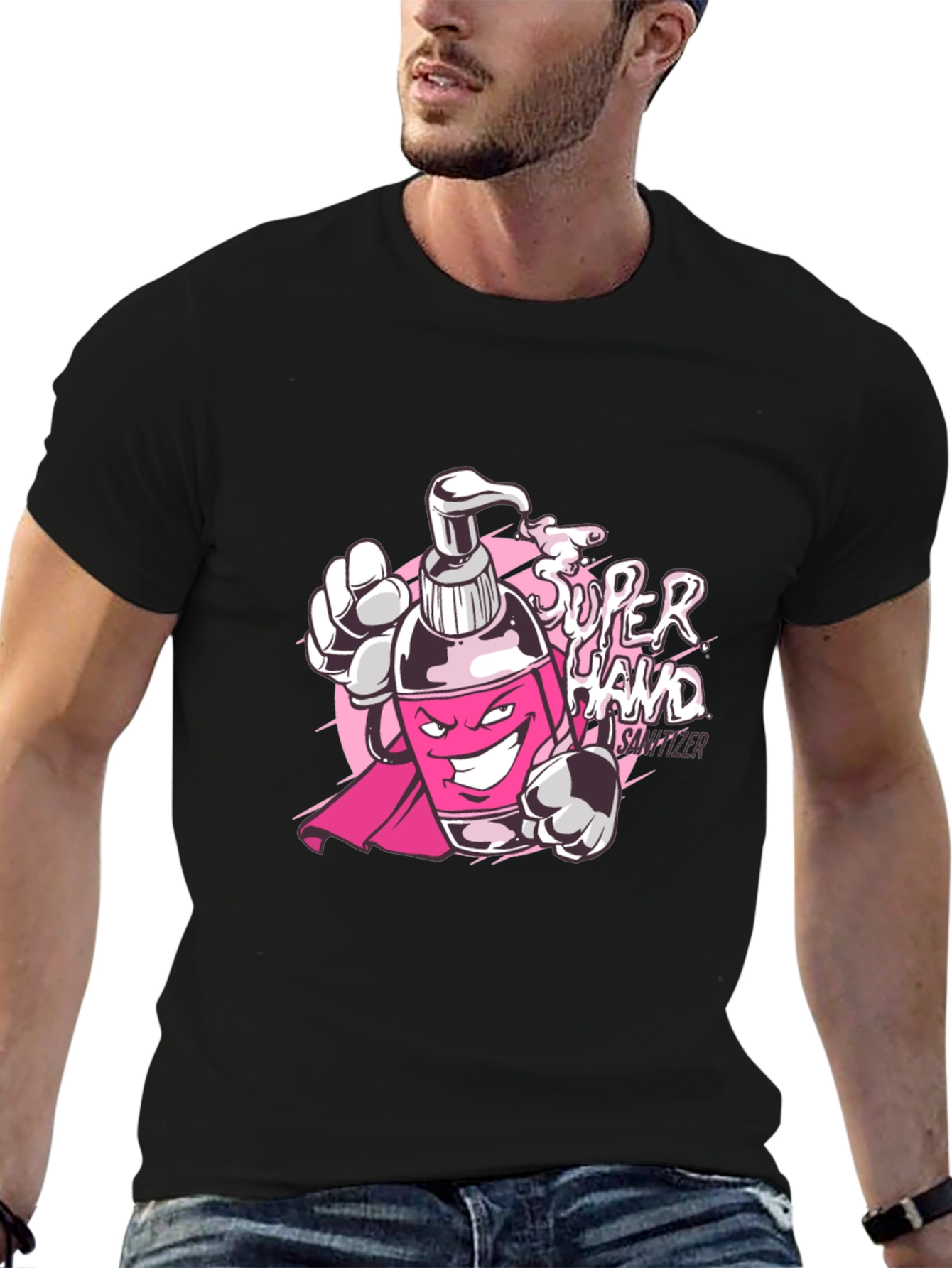 Super Hand Sanitizer Graphic T-Shirt