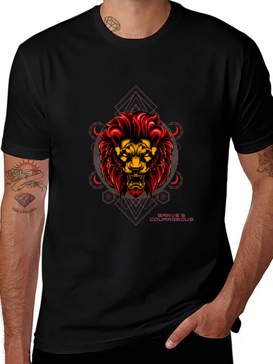 Brave & Courageous Lion Graphic Tee