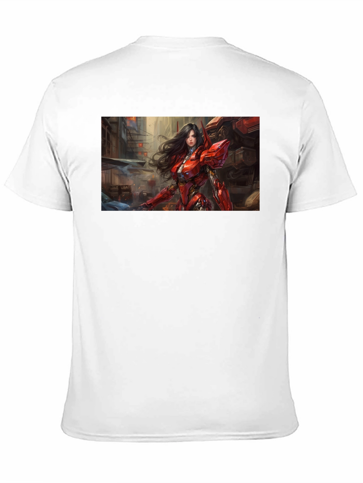 Sci-Fi Armor Girl T-Shirt - Black