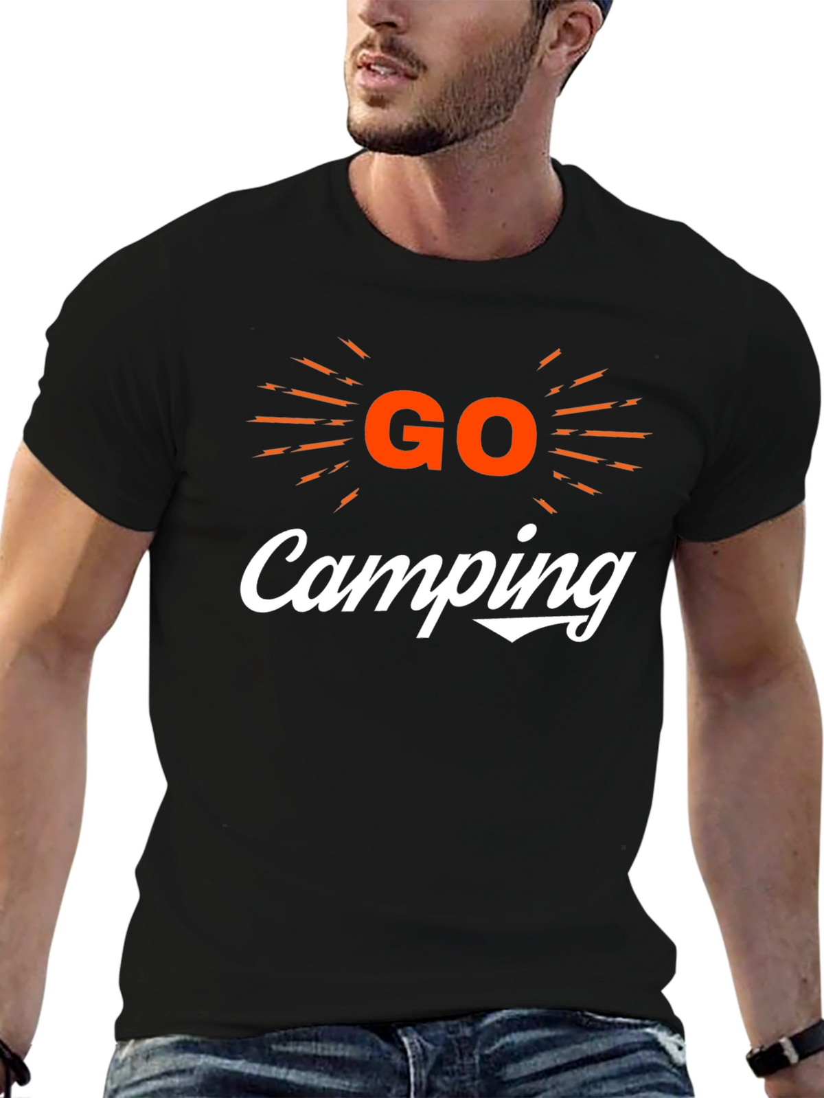Go Camping Graphic Tee - Black