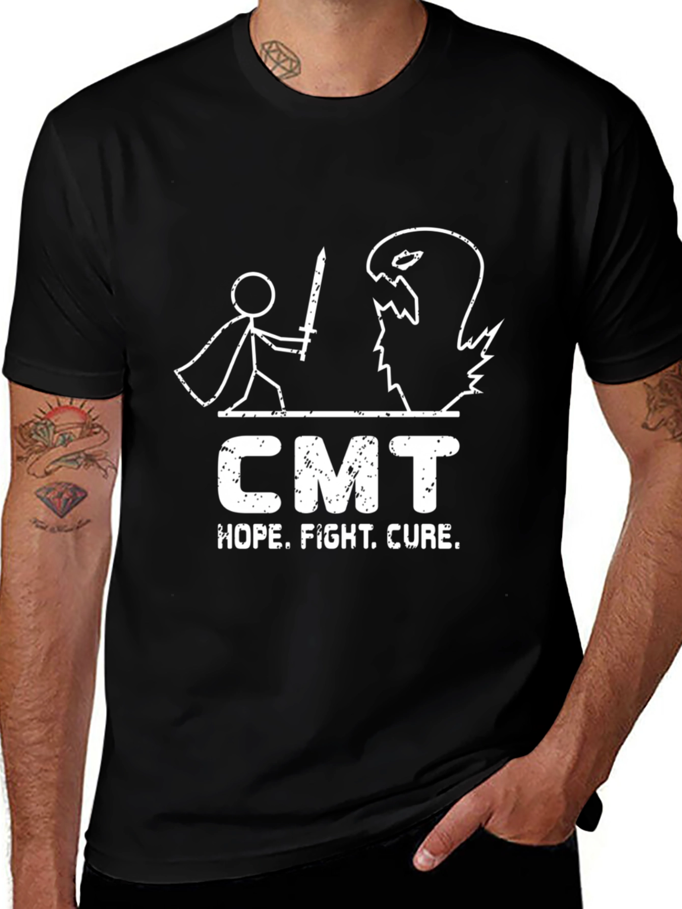 CMT Hope Fight Cure Graphic T-Shirt