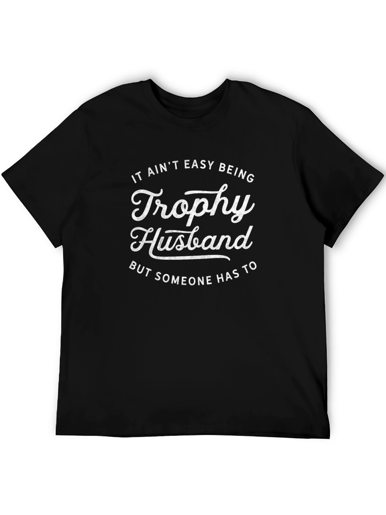 Trophy Husband Graphic Tee - Black Cotton