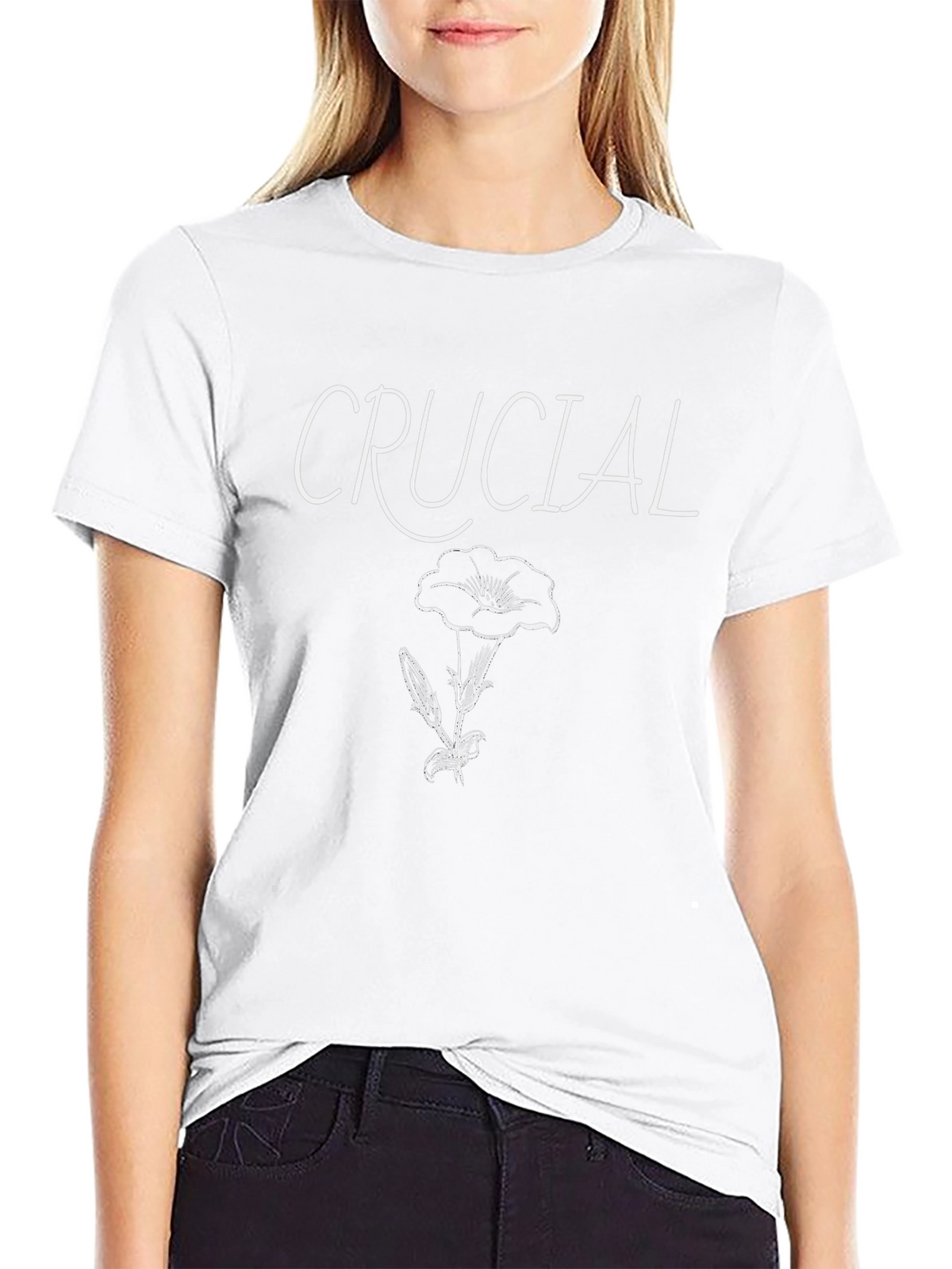 Crucial Floral Graphic Tee - Black