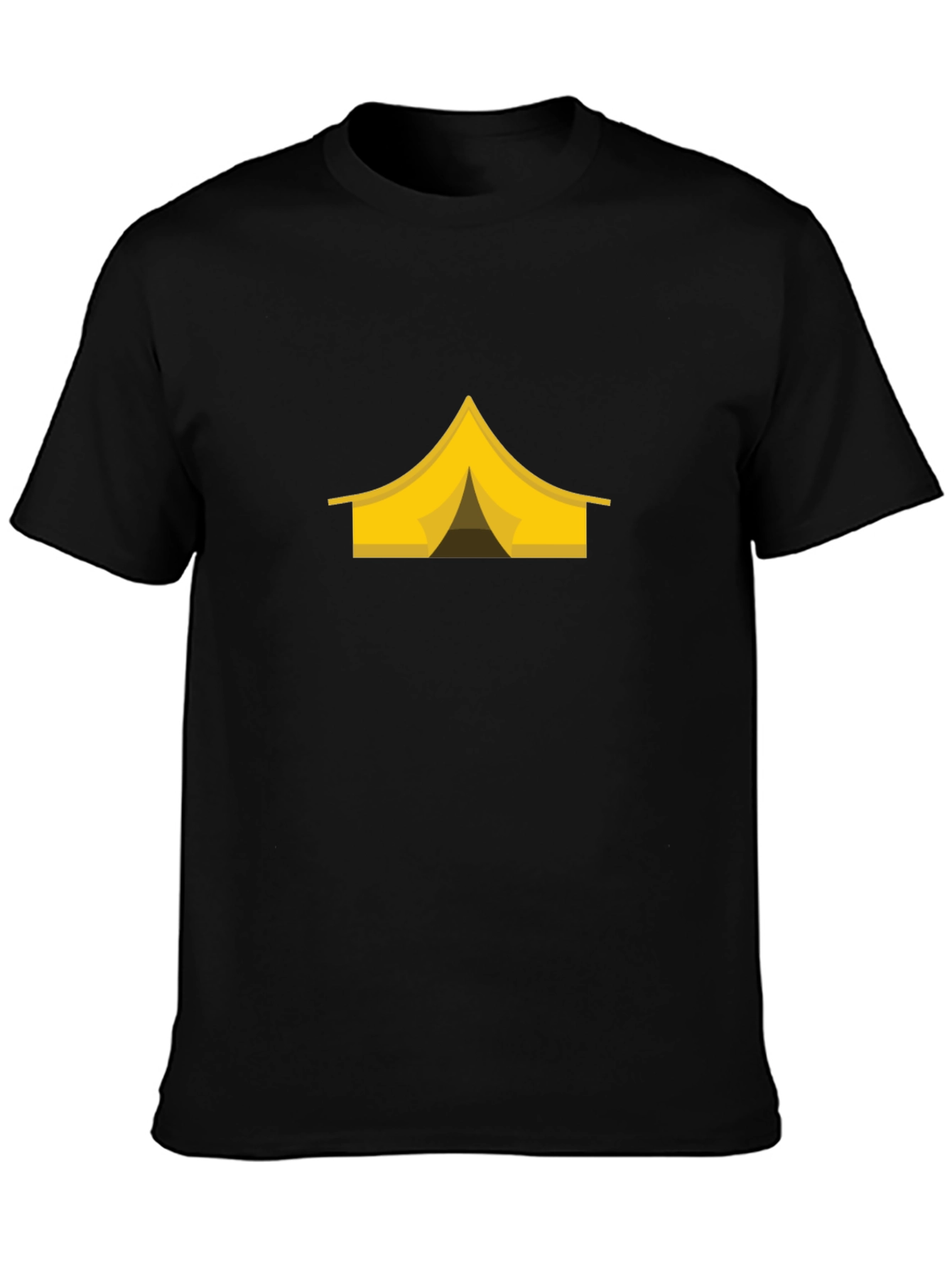 Camping Tent Graphic Tee - Black