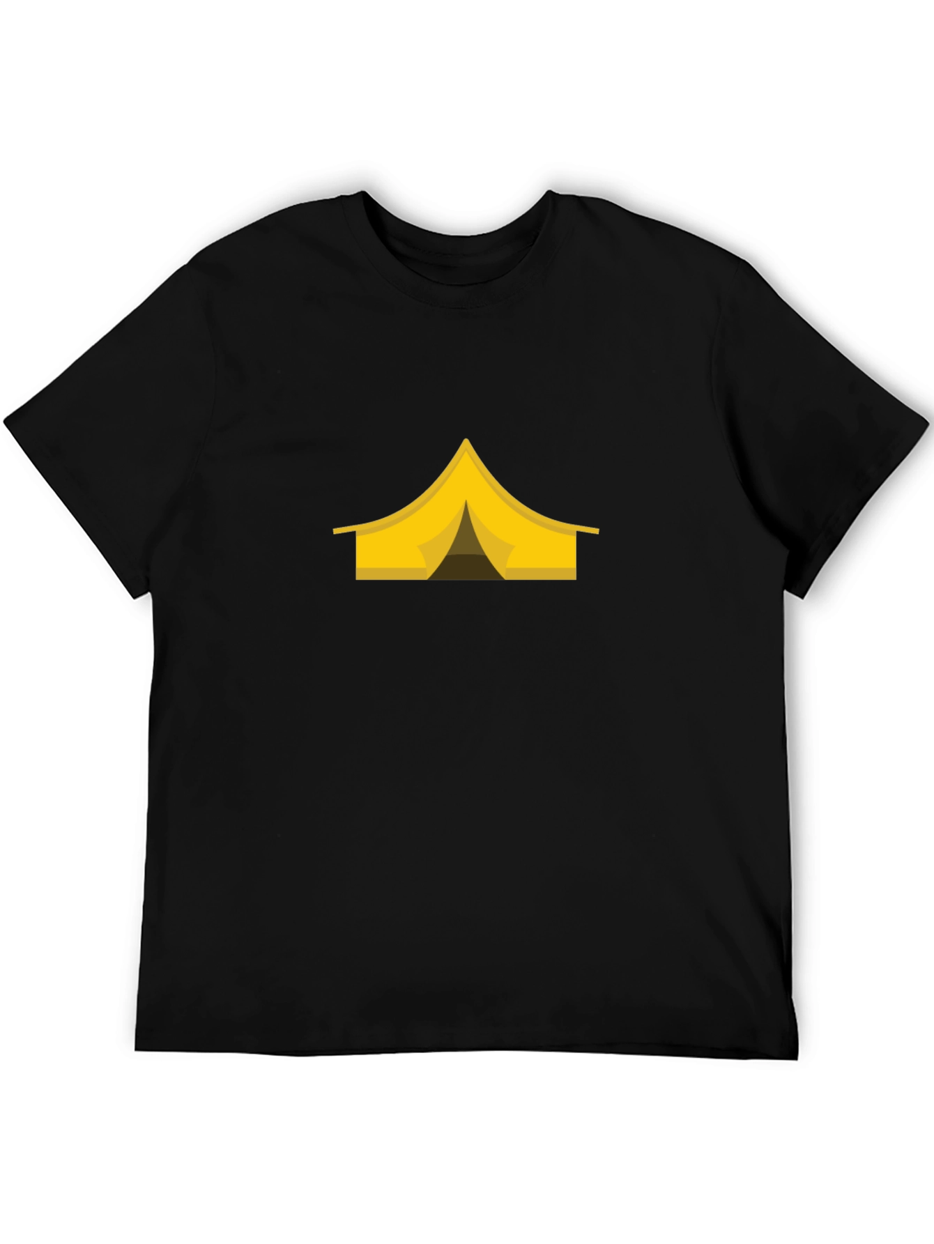 Camping Tent Graphic Tee - Black