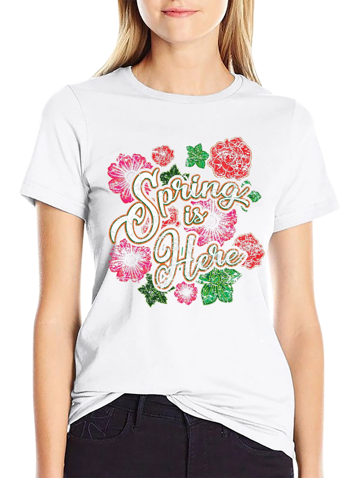 Spring Is Here Floral Graphic Tee
