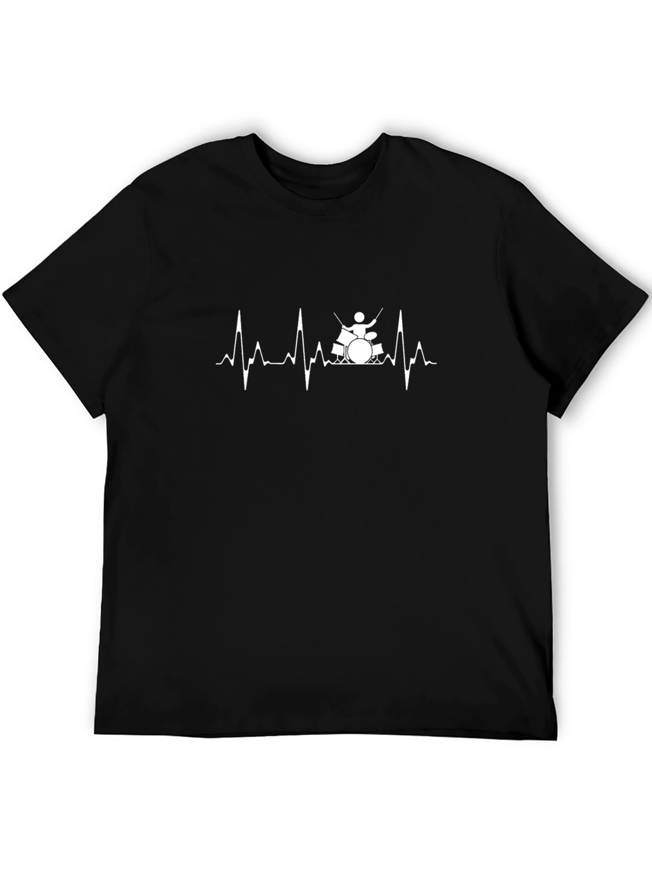 Drummer Heartbeat T-Shirt - Music Lover Tee