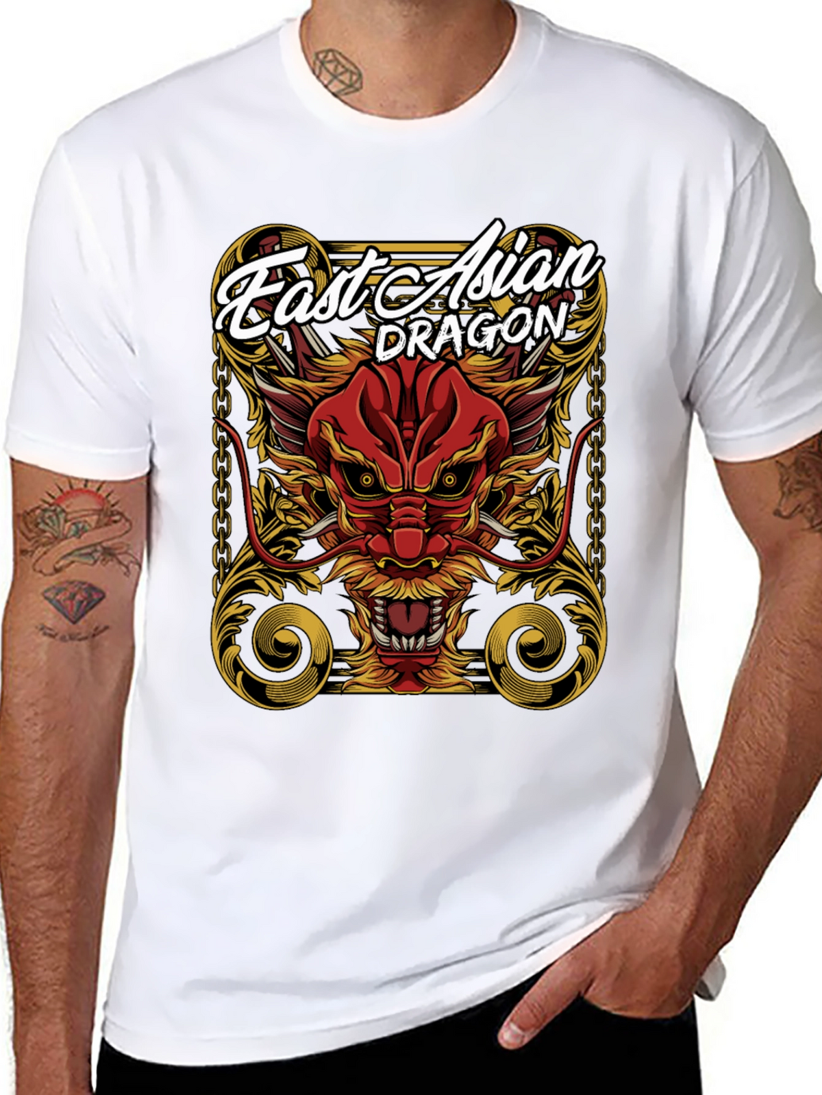 East Asian Dragon Graphic Tee - Bold Statement