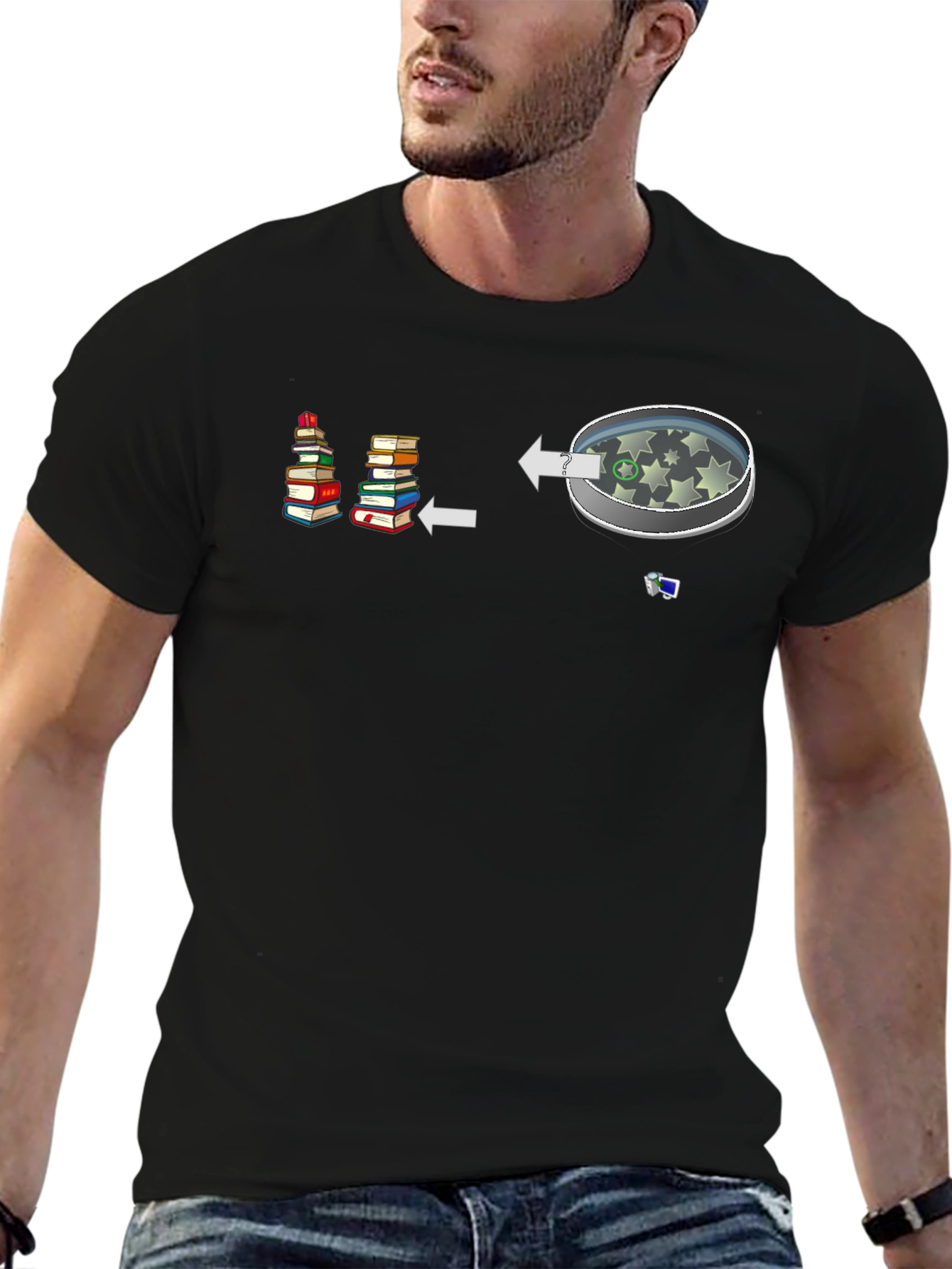 Bookworm to Dreamer Black T-Shirt