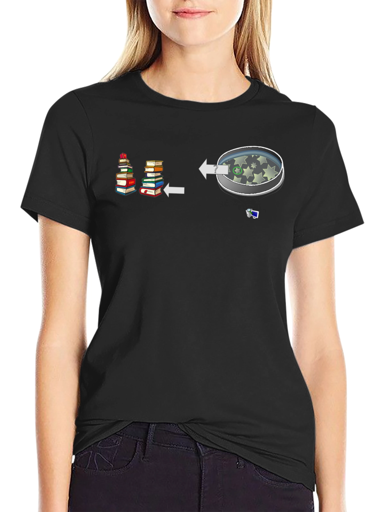 Bookworm to Dreamer Black T-Shirt