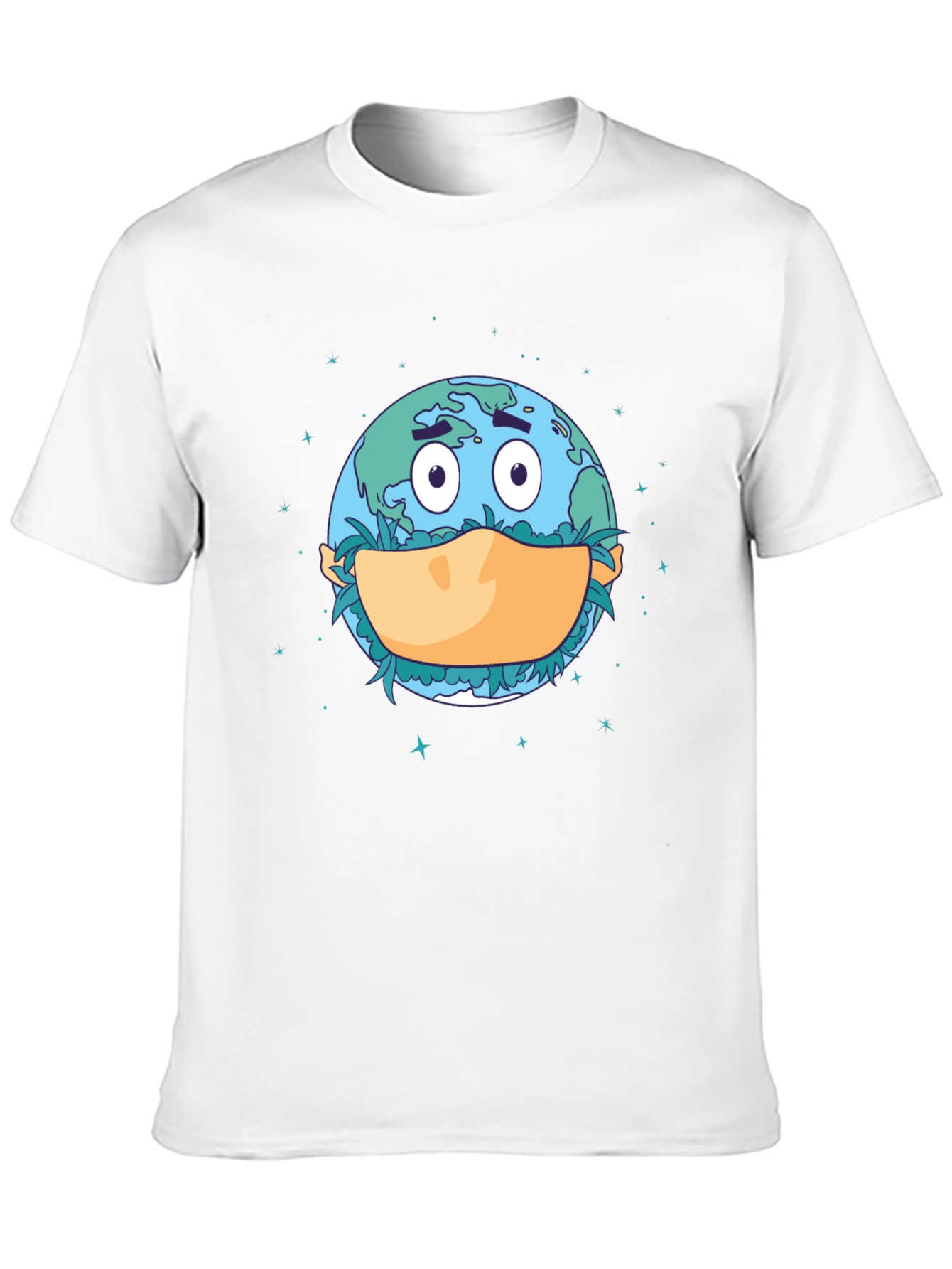 Earth Wearing Mask T-Shirt - Stay Safe