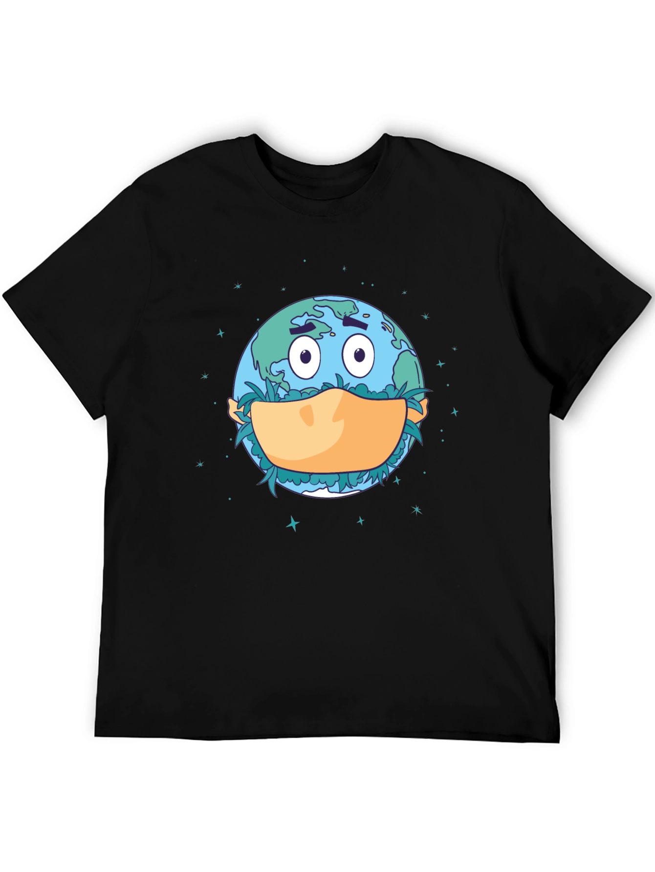 Earth Wearing Mask T-Shirt - Stay Safe