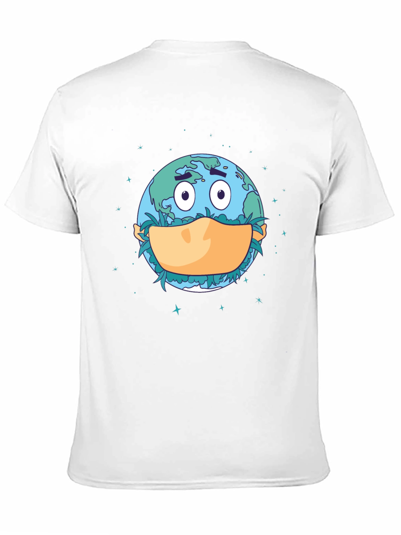 Earth Wearing Mask T-Shirt - Stay Safe