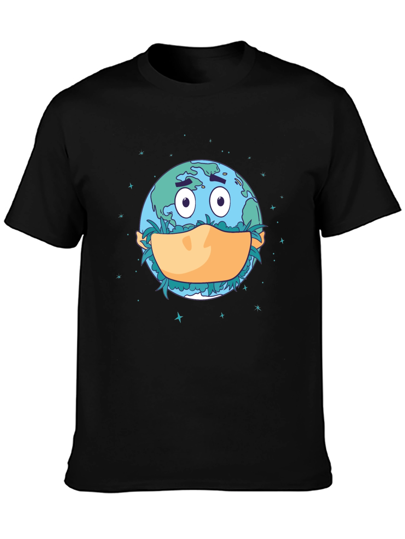 Earth Wearing Mask T-Shirt - Stay Safe