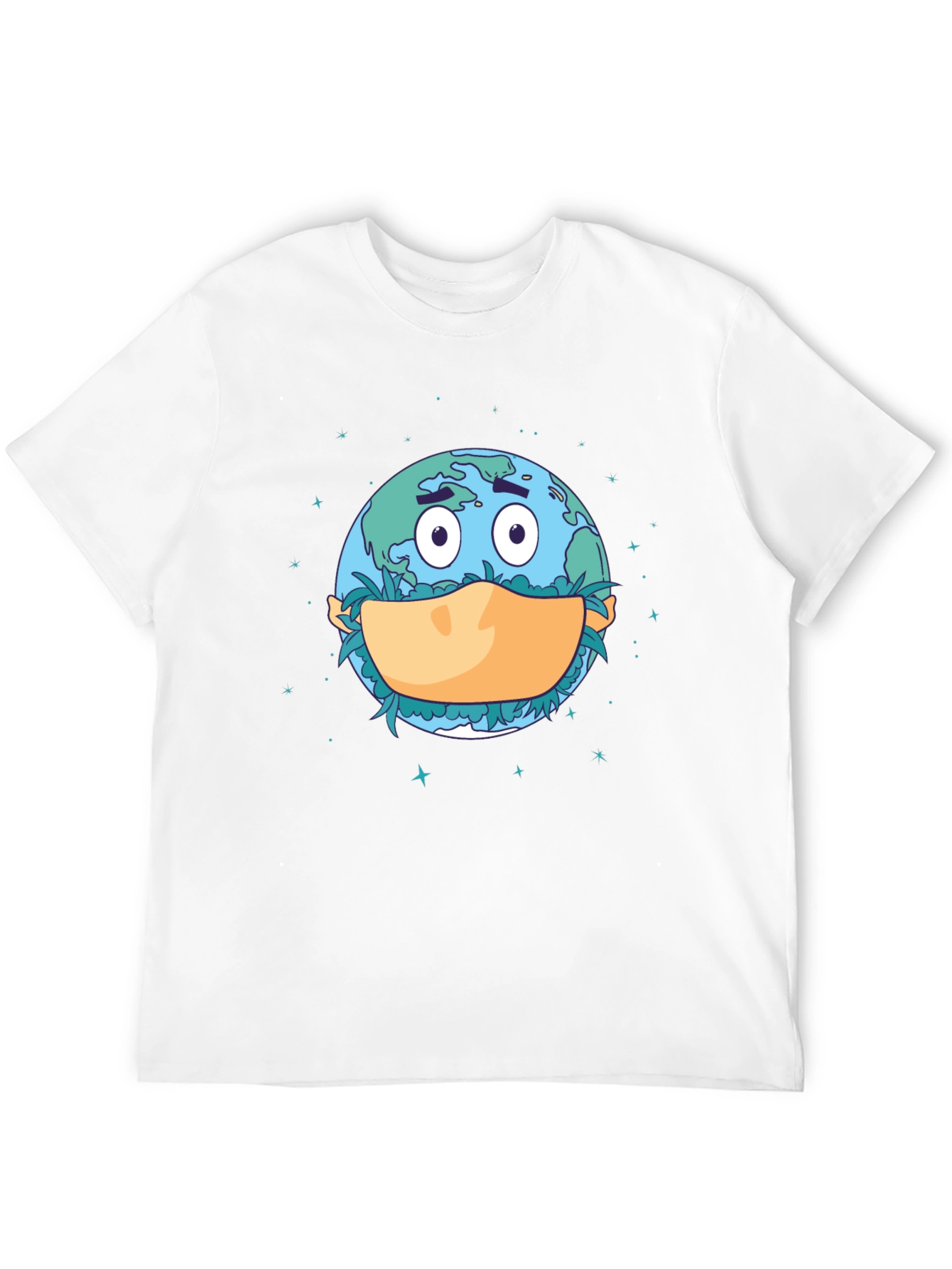 Earth Wearing Mask T-Shirt - Stay Safe