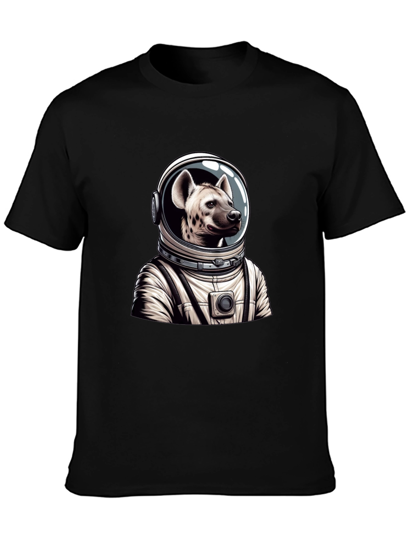 Hyena Astronaut Black T-Shirt