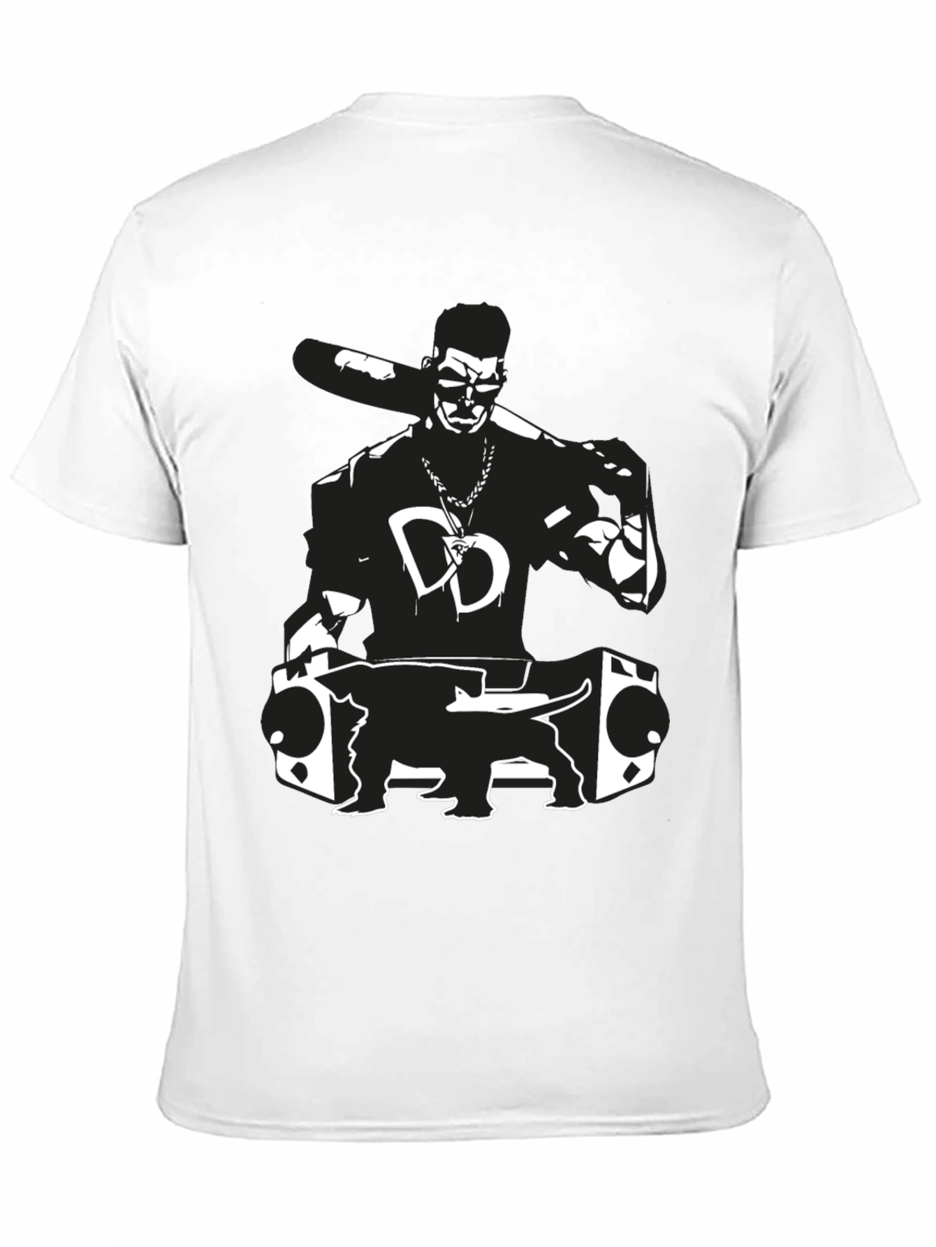 DJ Dog Black Graphic Tee